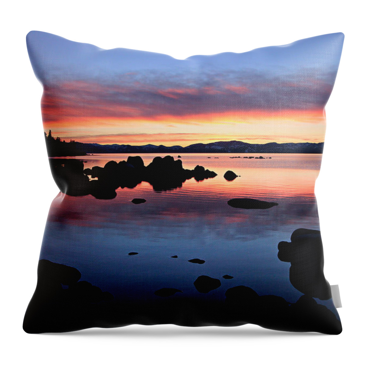 Lake Tahoe Throw Pillow featuring the photograph Magic Carpet by Sean Sarsfield