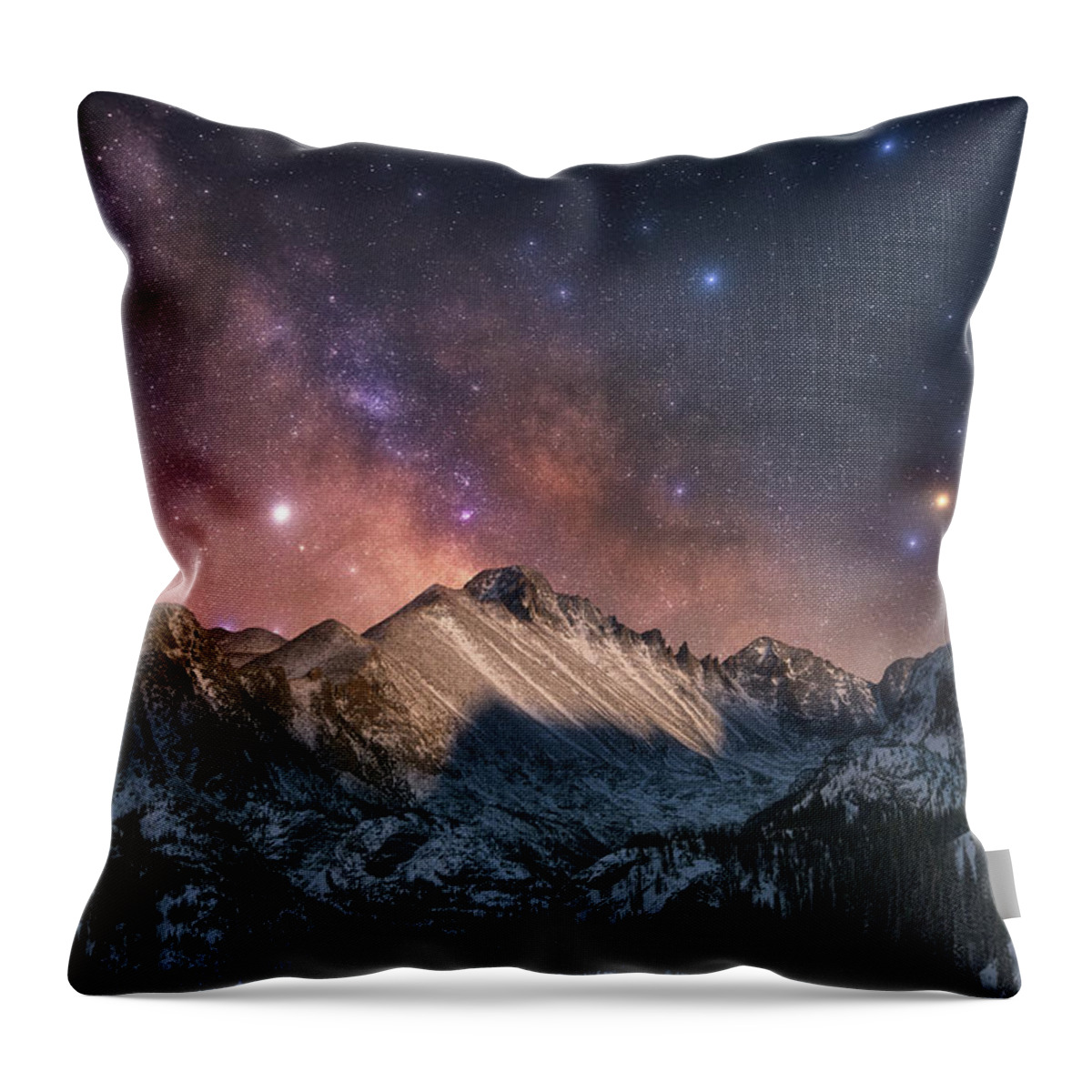 Milky Way Throw Pillow featuring the photograph Magic In the Mountains by Darren White