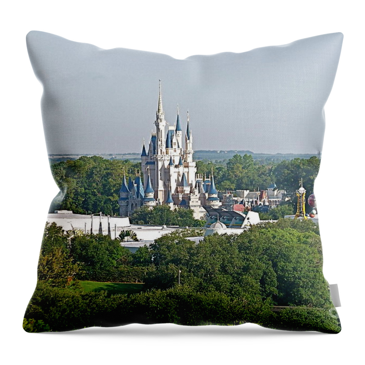 Wdw Throw Pillow featuring the photograph Magic Kingdom by Carol Bradley