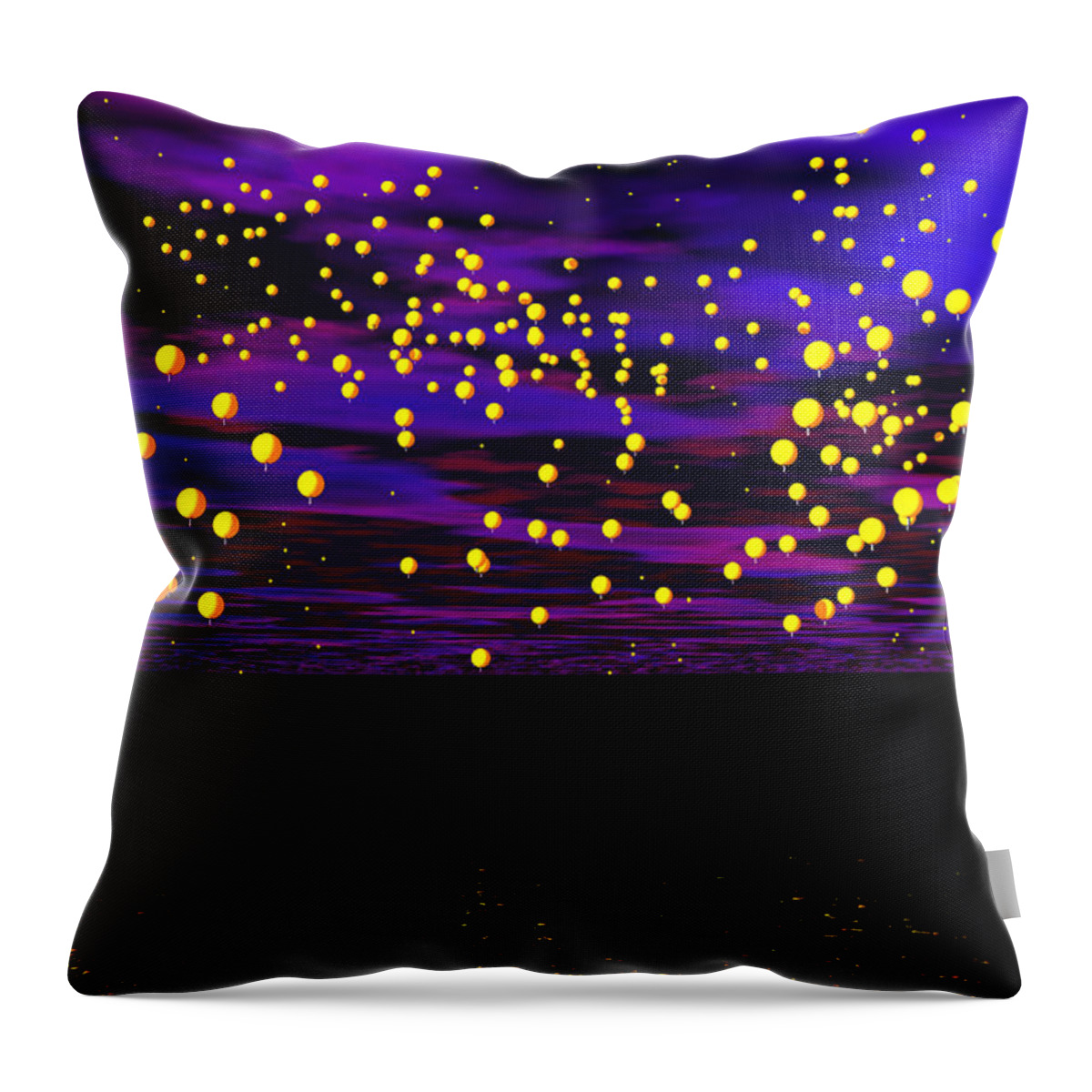 Lanterns Throw Pillow featuring the photograph Magic Lanterns by Mark Blauhoefer