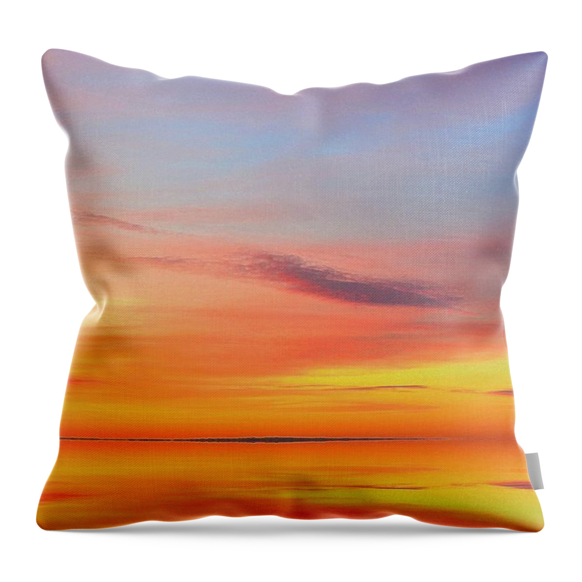 Abstract Throw Pillow featuring the digital art Magic Morning Sky Three by Lyle Crump