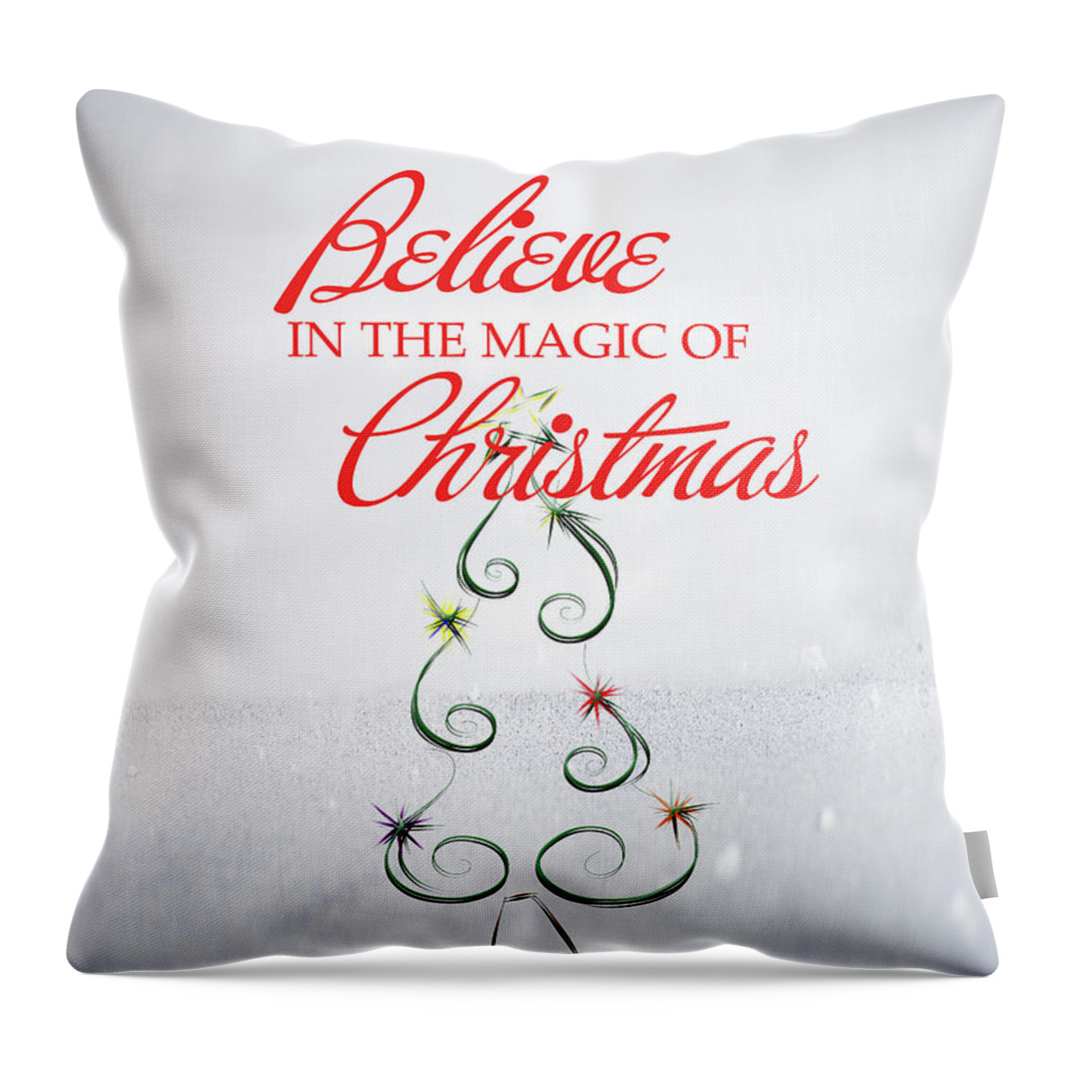 Christmas Throw Pillow featuring the digital art Magic of Christmas by Judy Hall-Folde