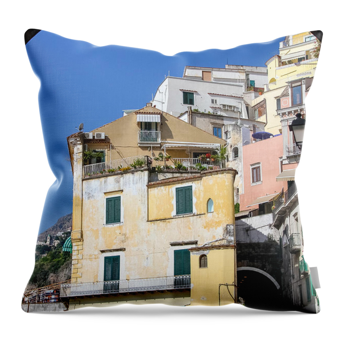 Almafi Coast Throw Pillow featuring the photograph Magical Passage by Allan Levin