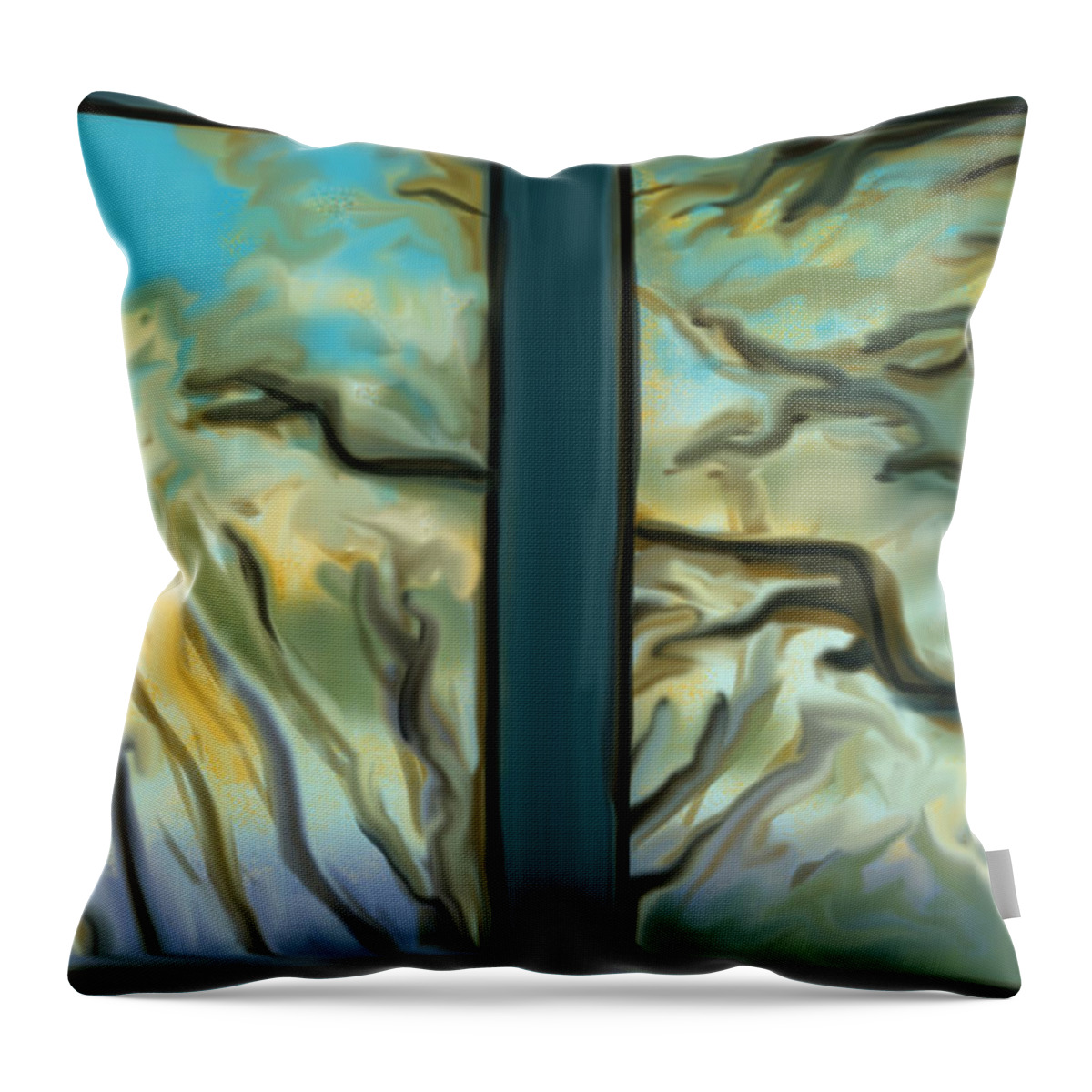 Magic Wand Throw Pillow featuring the painting Magic Wand by Jean Pacheco Ravinski