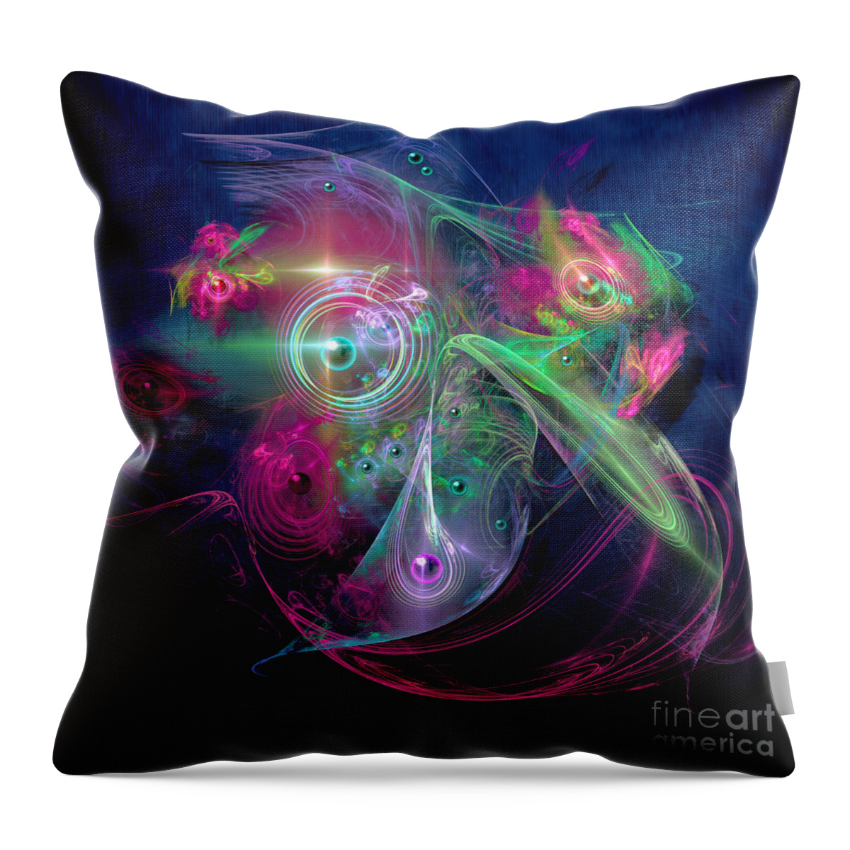 Abstract Throw Pillow featuring the painting Magnetic fields by Alexa Szlavics