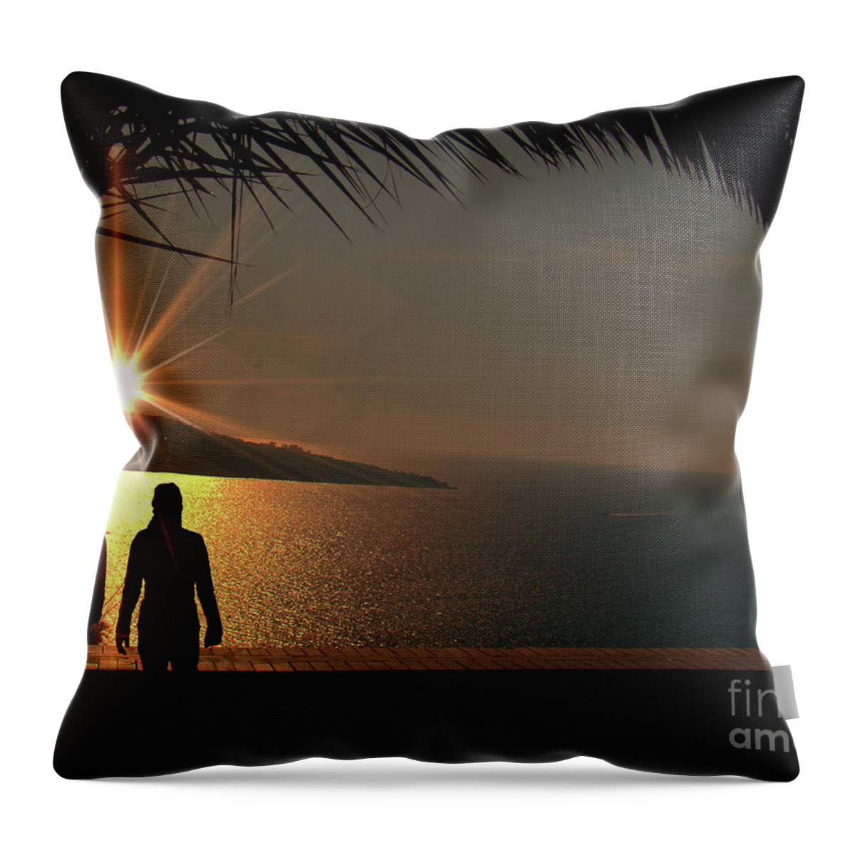 Bay Throw Pillow featuring the photograph Magnificent Bay Of Naples by Al Bourassa