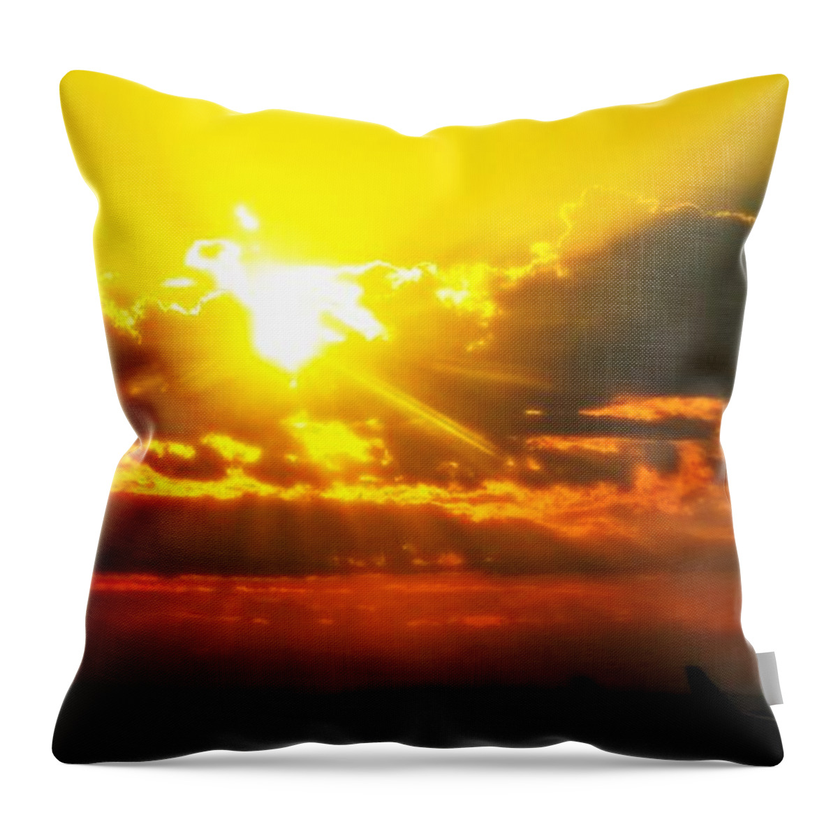 Mahlon Sweet Field Throw Pillow featuring the photograph Mahlon Sweet Sunset by Mindy Bench