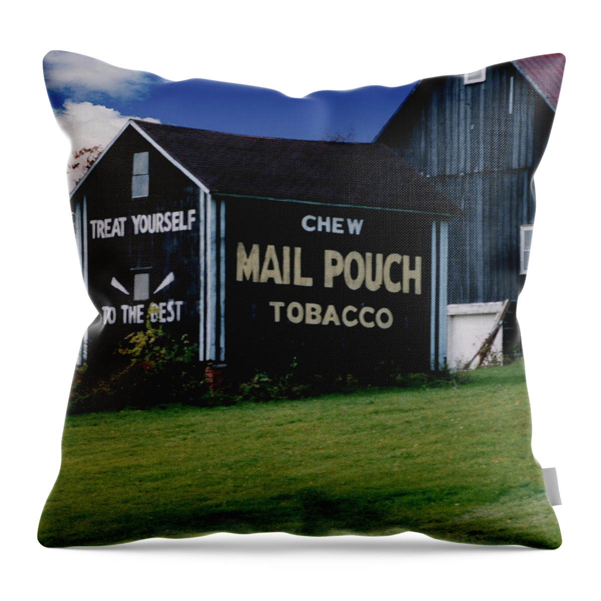  Throw Pillow featuring the photograph Mail Pouch by Rick Redman
