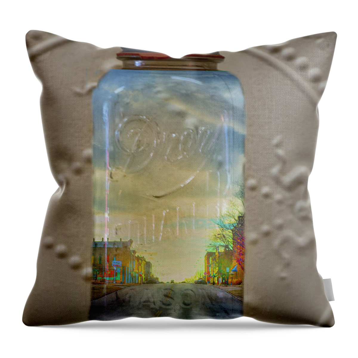 Digital Art Throw Pillow featuring the photograph Main Street Preserved by Jolynn Reed