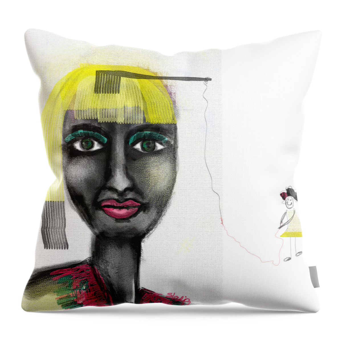Makeover Throw Pillow featuring the digital art Makeover by Sladjana Lazarevic