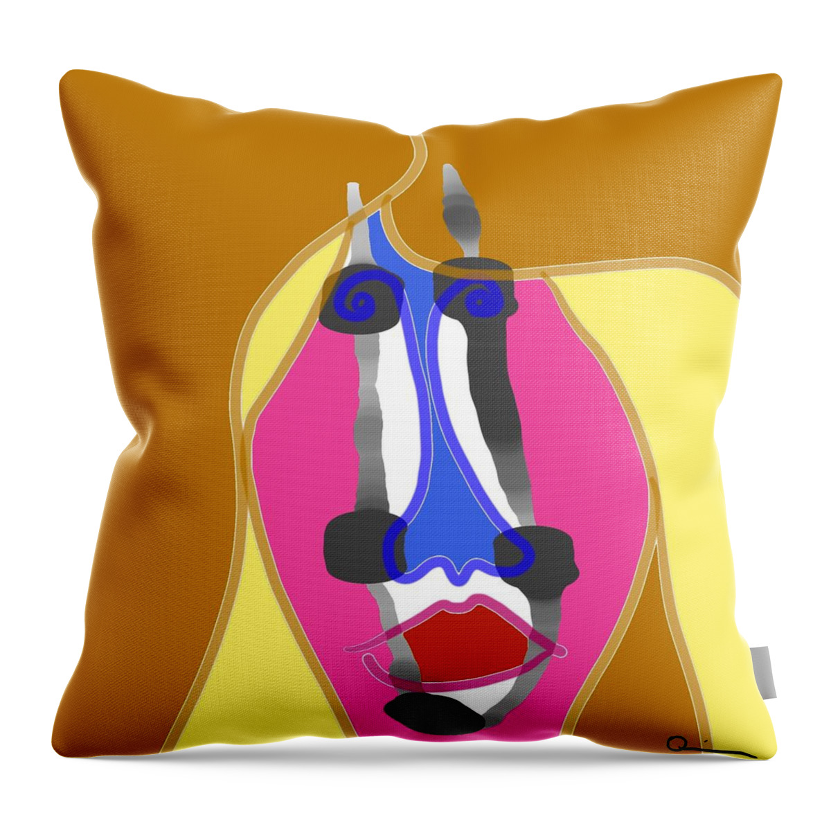 Glamour Throw Pillow featuring the digital art Makeup 2 by Jeffrey Quiros