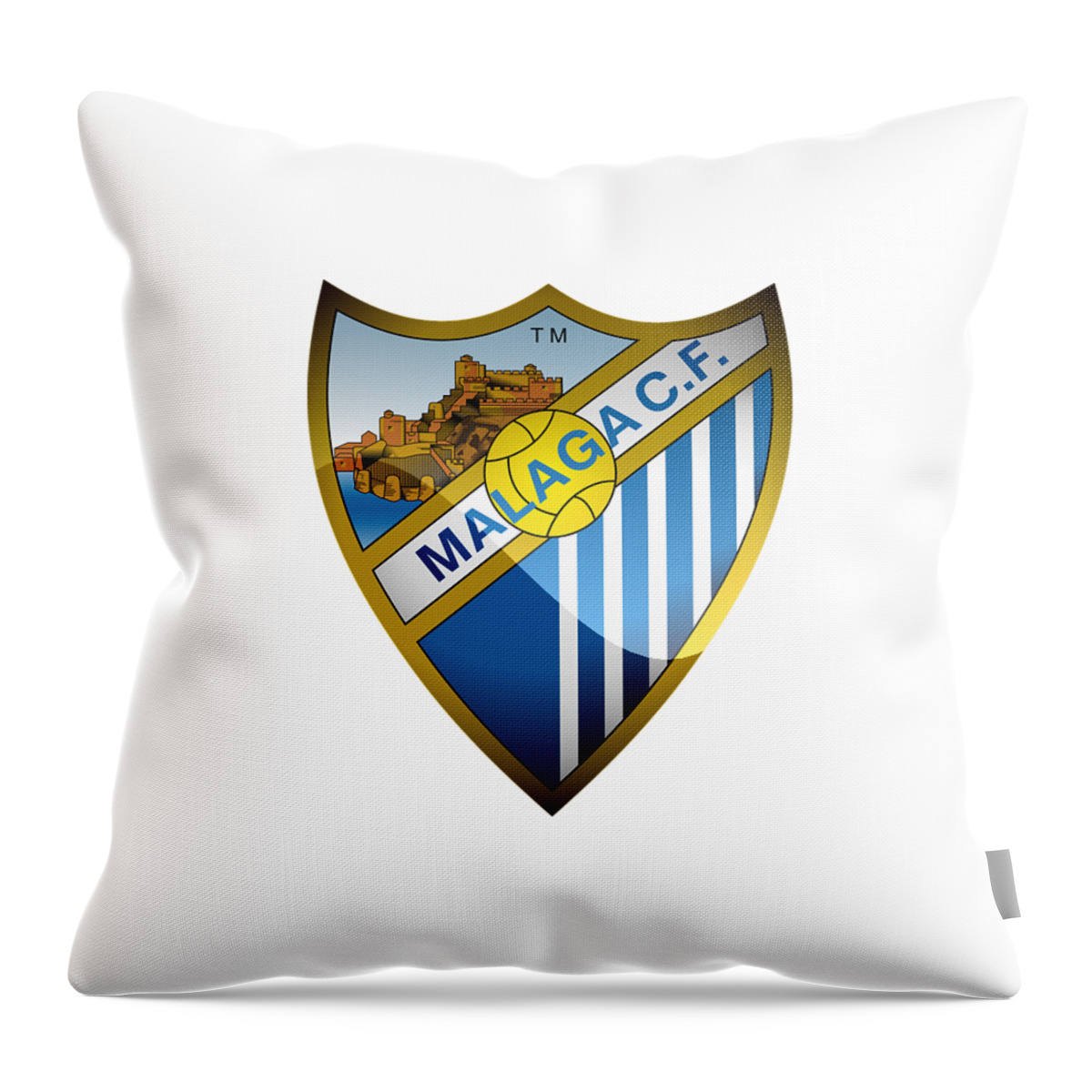 Football Throw Pillow featuring the photograph Malaga Club de Futbol S. A. D. by David Linhart