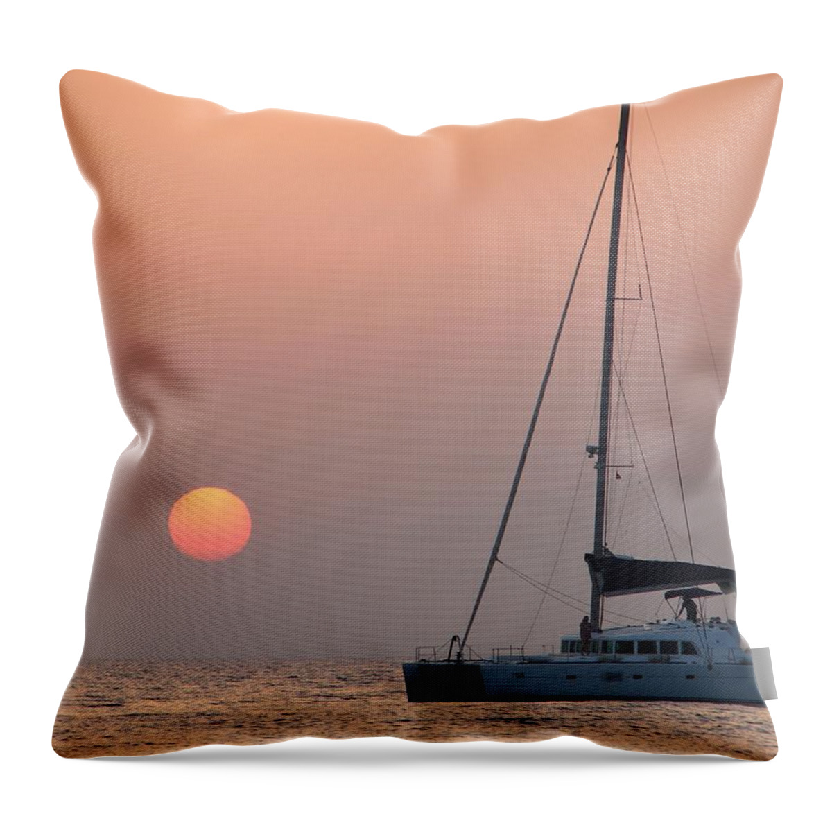 Ship Throw Pillow featuring the photograph Mallorca 3 by Ana Maria Edulescu