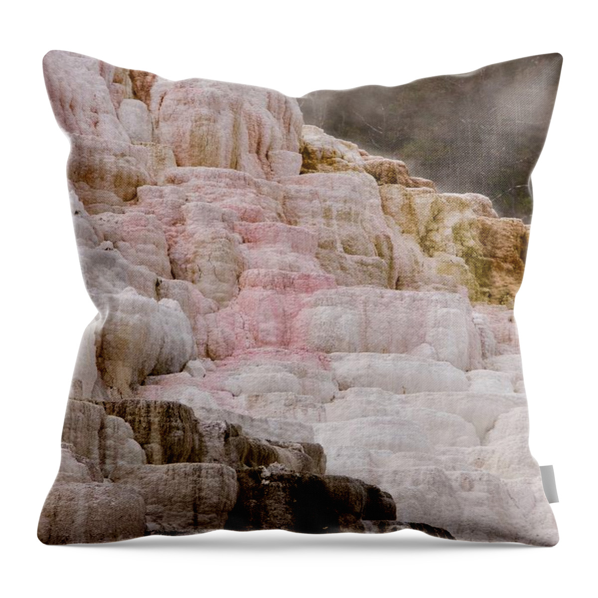 Photography Throw Pillow featuring the photograph Mammoth Hot Springs by Sean Griffin