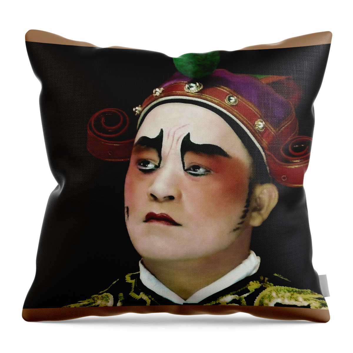 Chinese Throw Pillow featuring the photograph Man of Colour by Ian Gledhill