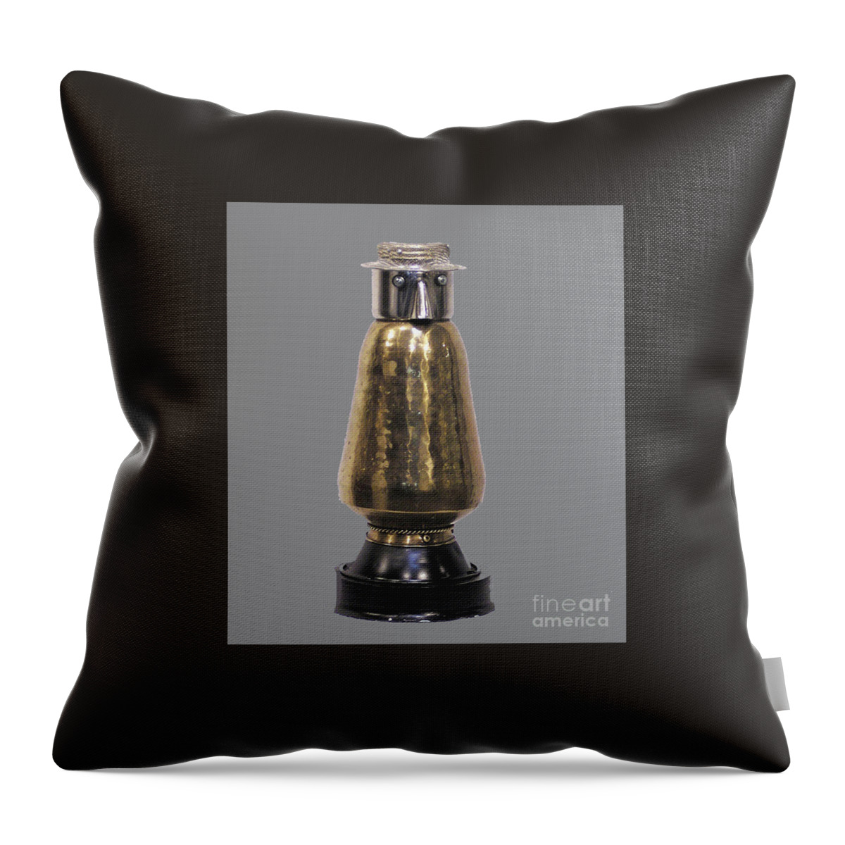 Man Throw Pillow featuring the photograph Man with Hat by Bill Thomson