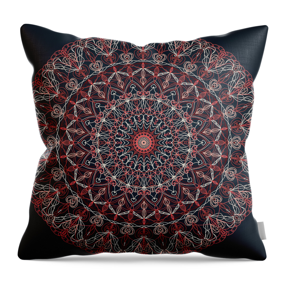 Mandala Throw Pillow featuring the digital art Mandala 1 by Ronda Broatch