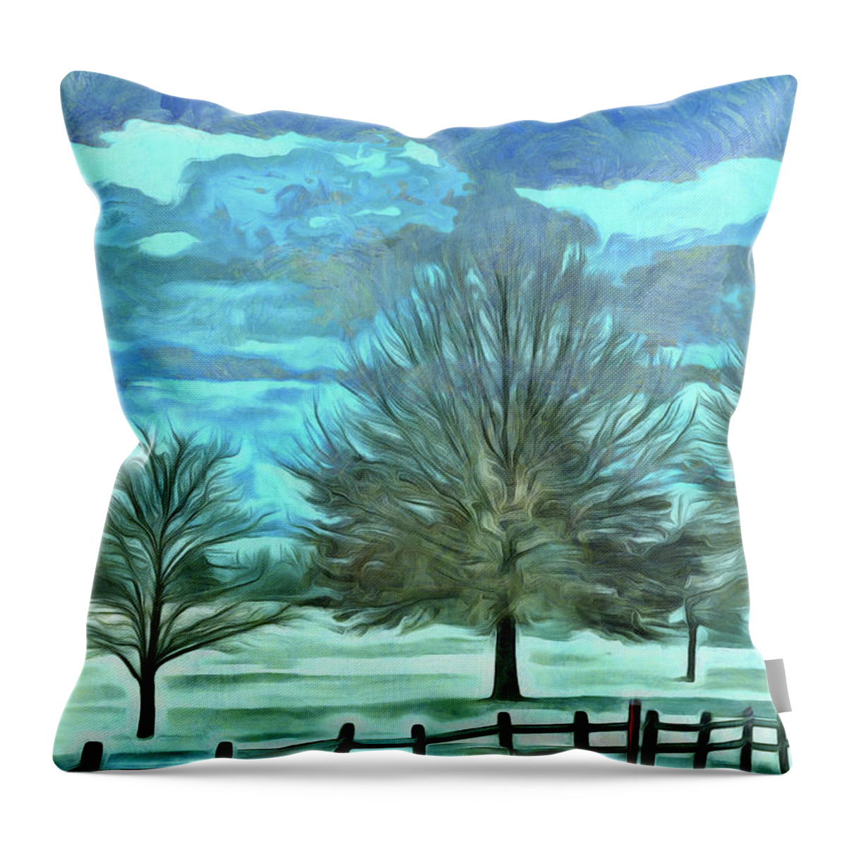 Tree Throw Pillow featuring the mixed media Mandisa by Trish Tritz