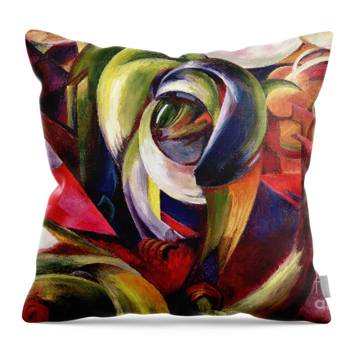 Mandrill Throw Pillow featuring the painting Mandrill by Franz Marc