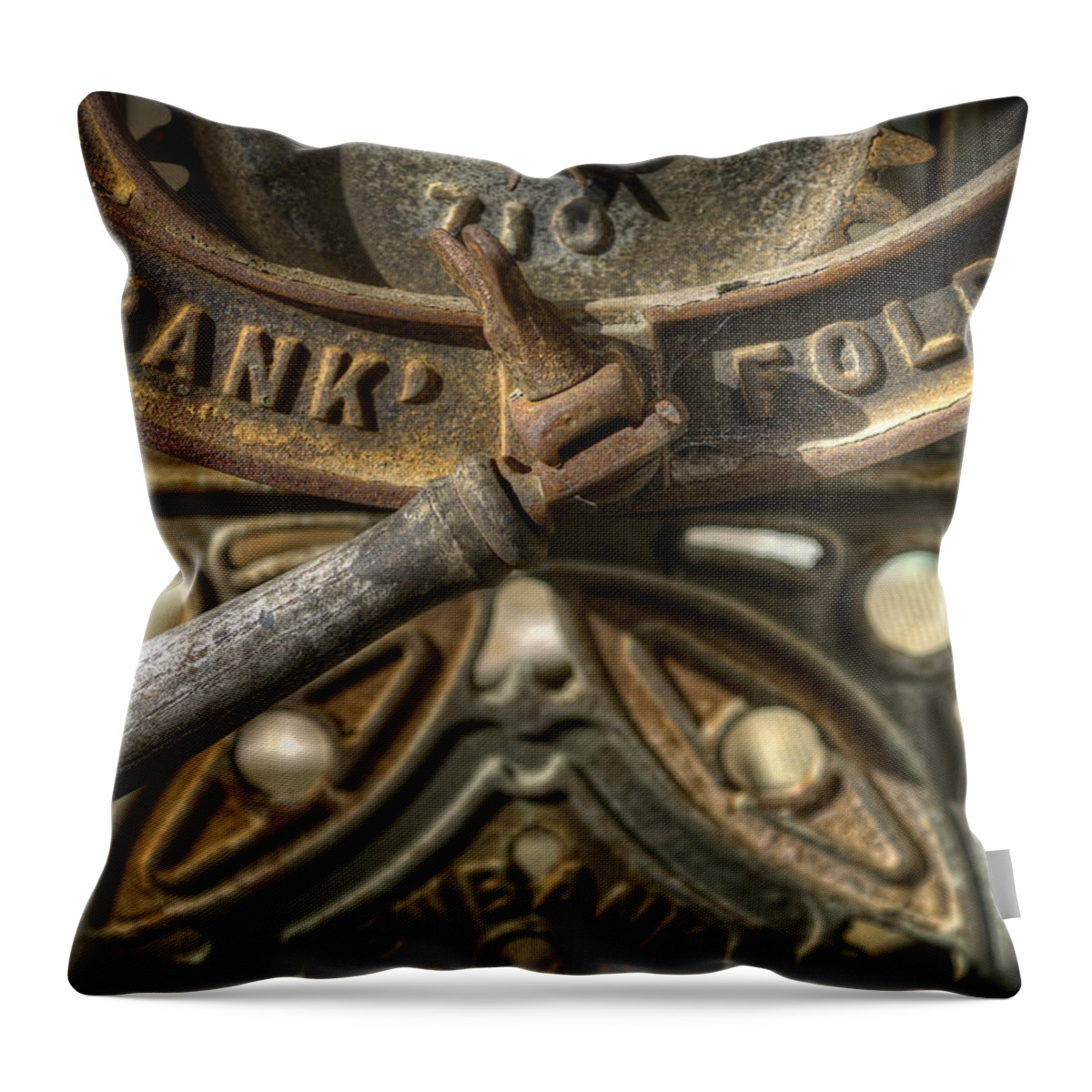 Mangle Throw Pillow featuring the photograph Mangle by Wayne Sherriff
