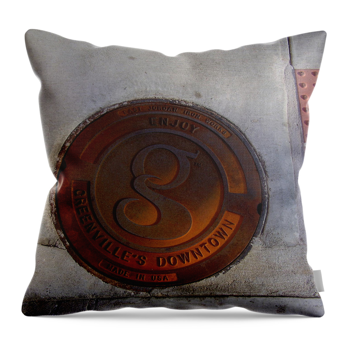Manhole Throw Pillow featuring the photograph Manhole I by Flavia Westerwelle