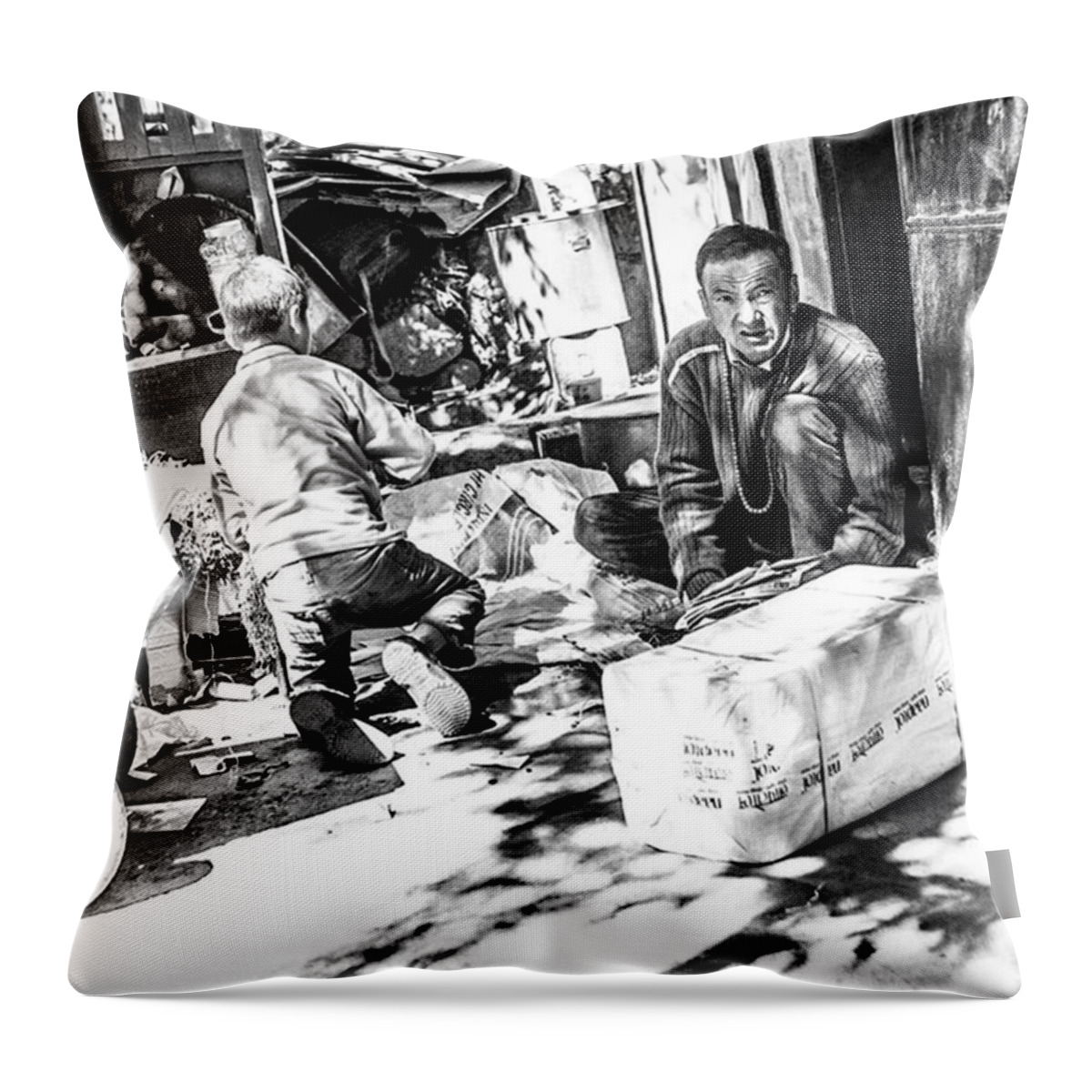 Busy Throw Pillow featuring the photograph Manual Labour by Aleck Cartwright