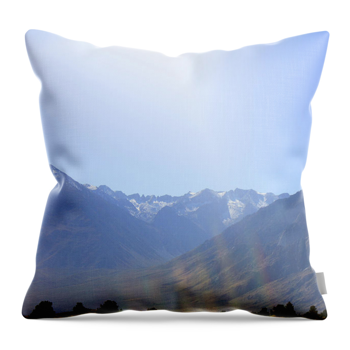 California Throw Pillow featuring the photograph Manzanar 2 by Tommy Anderson