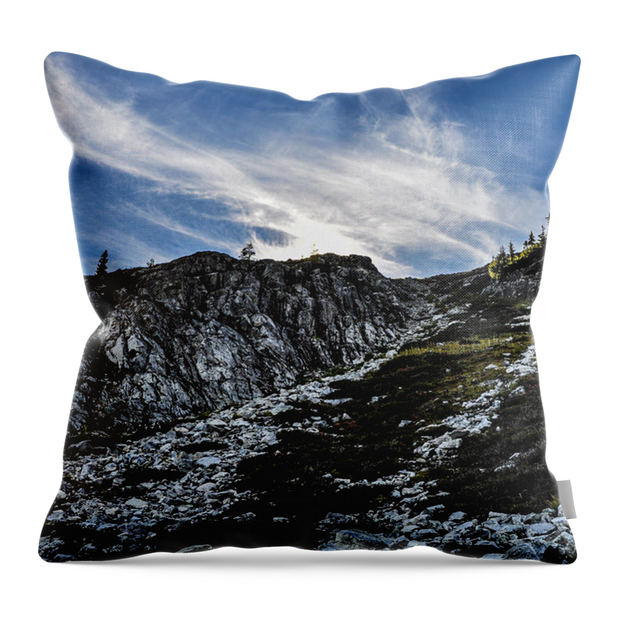 Footpath Throw Pillow featuring the photograph Maple Pass Loop Rocks by Pelo Blanco Photo
