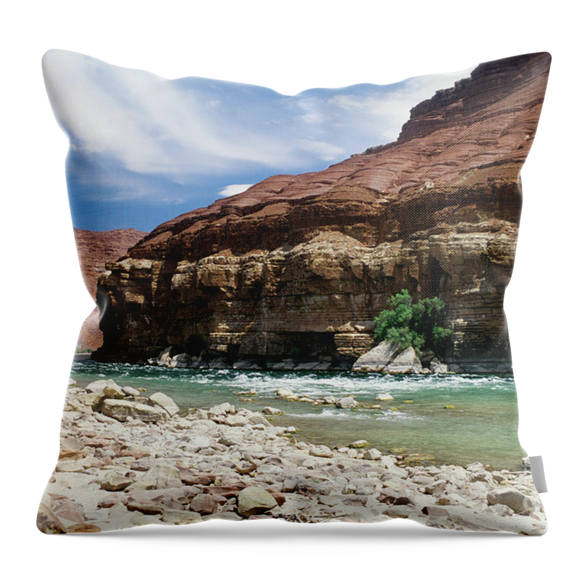 Ccolorado River Throw Pillow featuring the photograph Marble Canyon by Kathy McClure