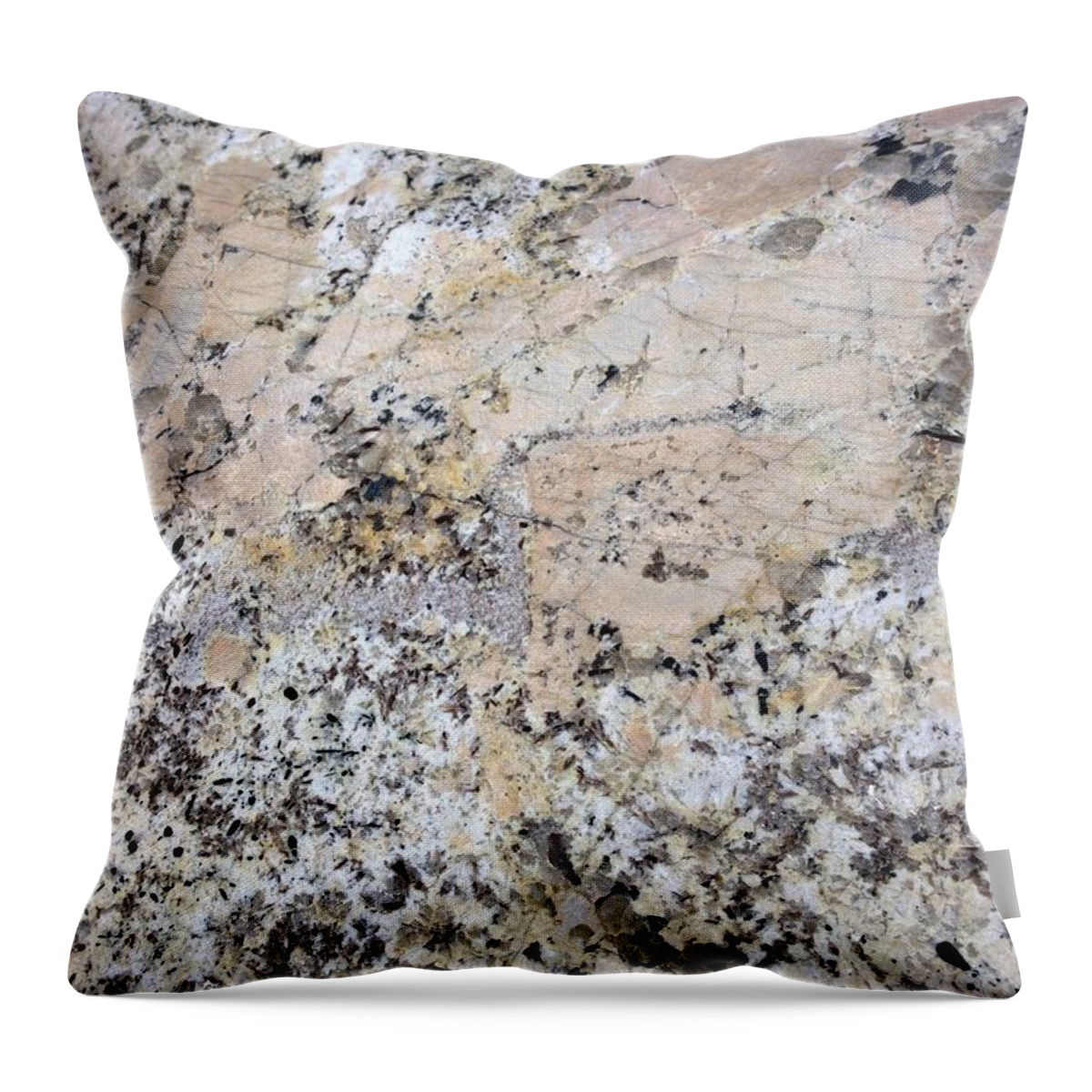 Marble Throw Pillow featuring the photograph Marble peach1 by Delynn Addams