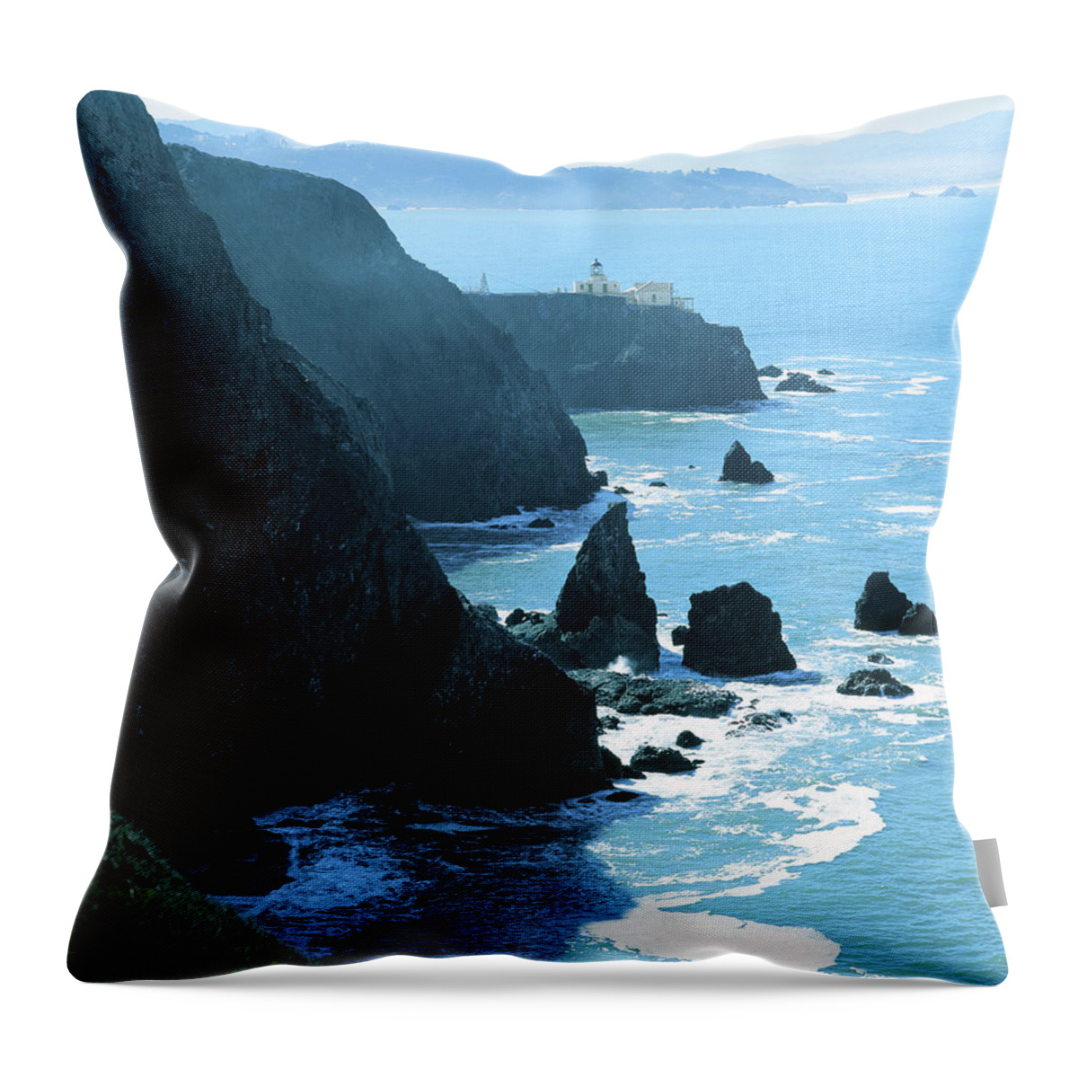 Marin County Throw Pillow featuring the photograph Marin Coastline by Douglas Pulsipher