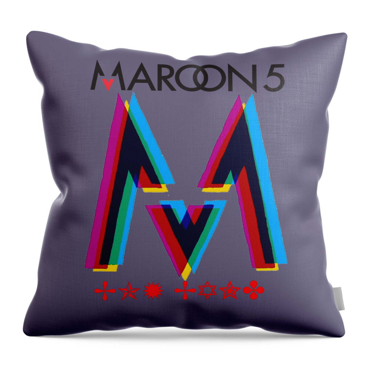 Maroon 5 Throw Pillow featuring the drawing Maroon 5 by Edi Alhamdulilah