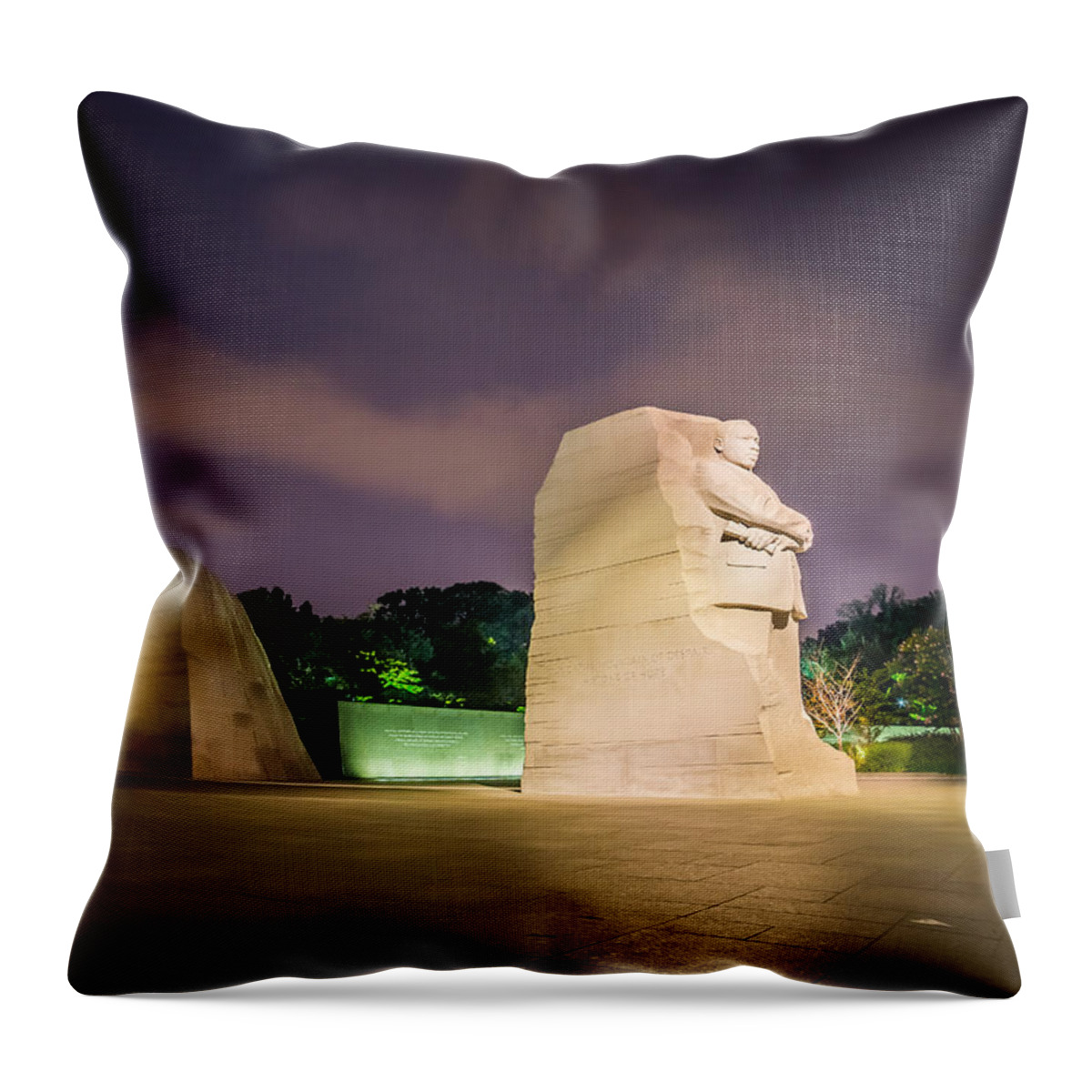 D.c. Throw Pillow featuring the photograph Martin Luther King Jr. Memorial by Chris Bordeleau