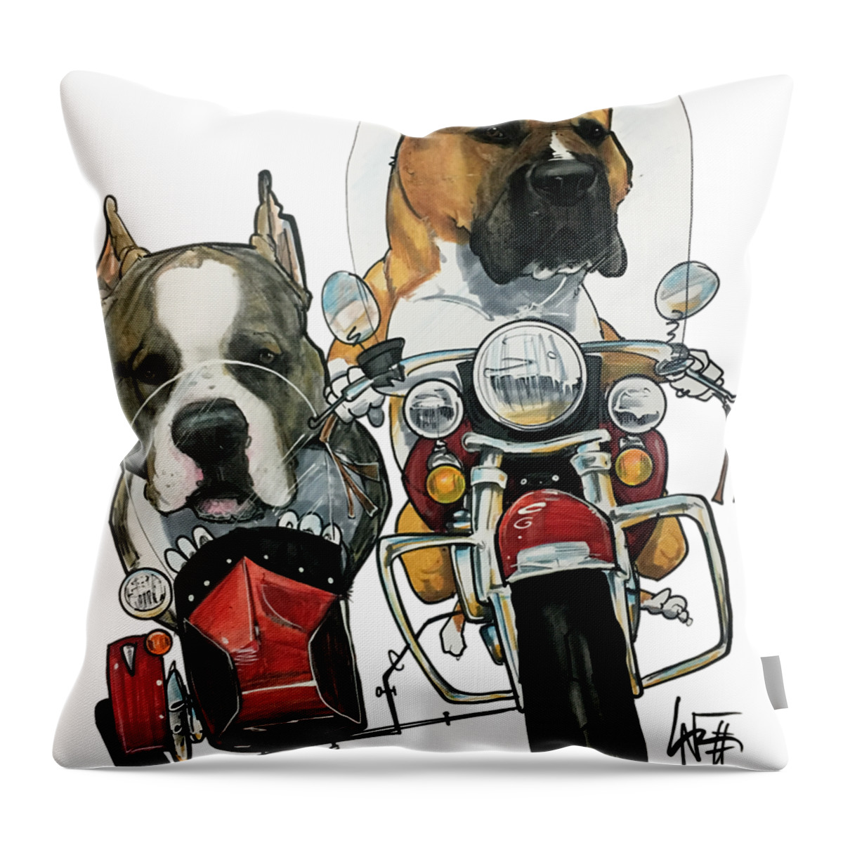 Martinez Throw Pillow featuring the drawing Martinez 3937 by John LaFree