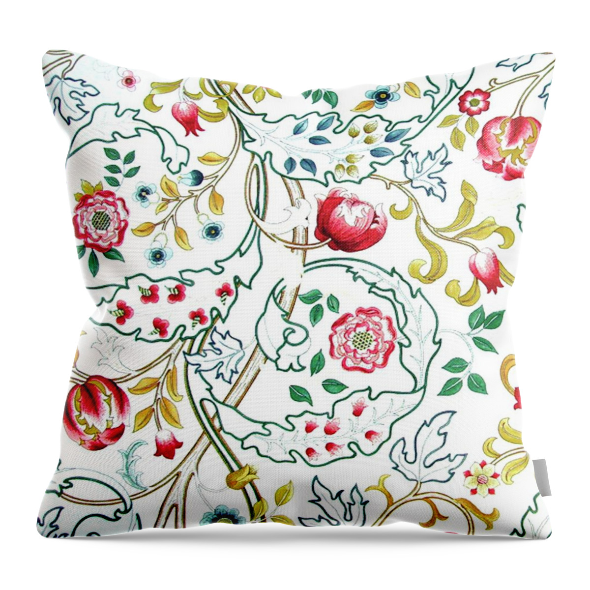 William Throw Pillow featuring the drawing Mary Isobel Design by Philip Ralley