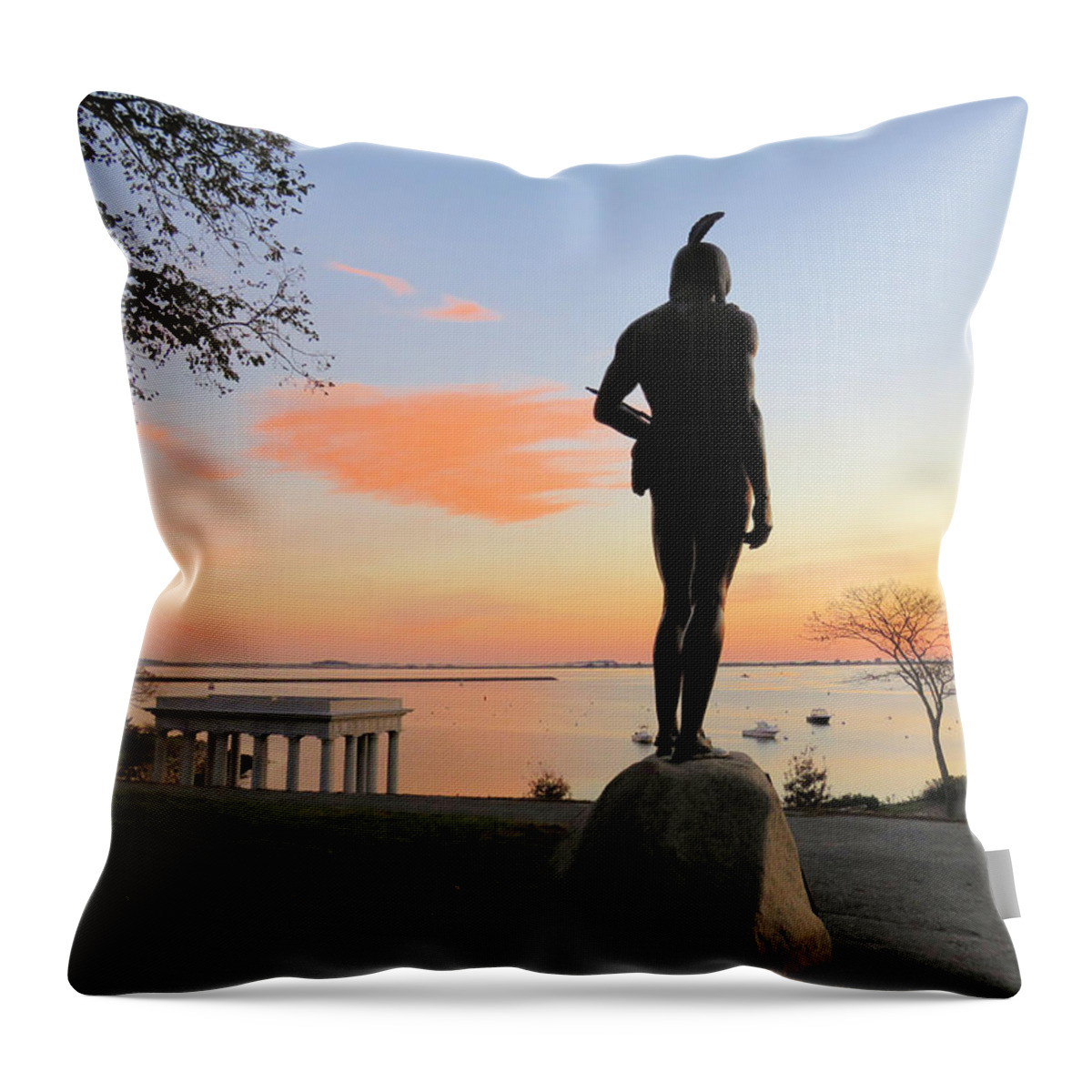 Massasoit Throw Pillow featuring the photograph Massasoit at Sunrise by Janice Drew