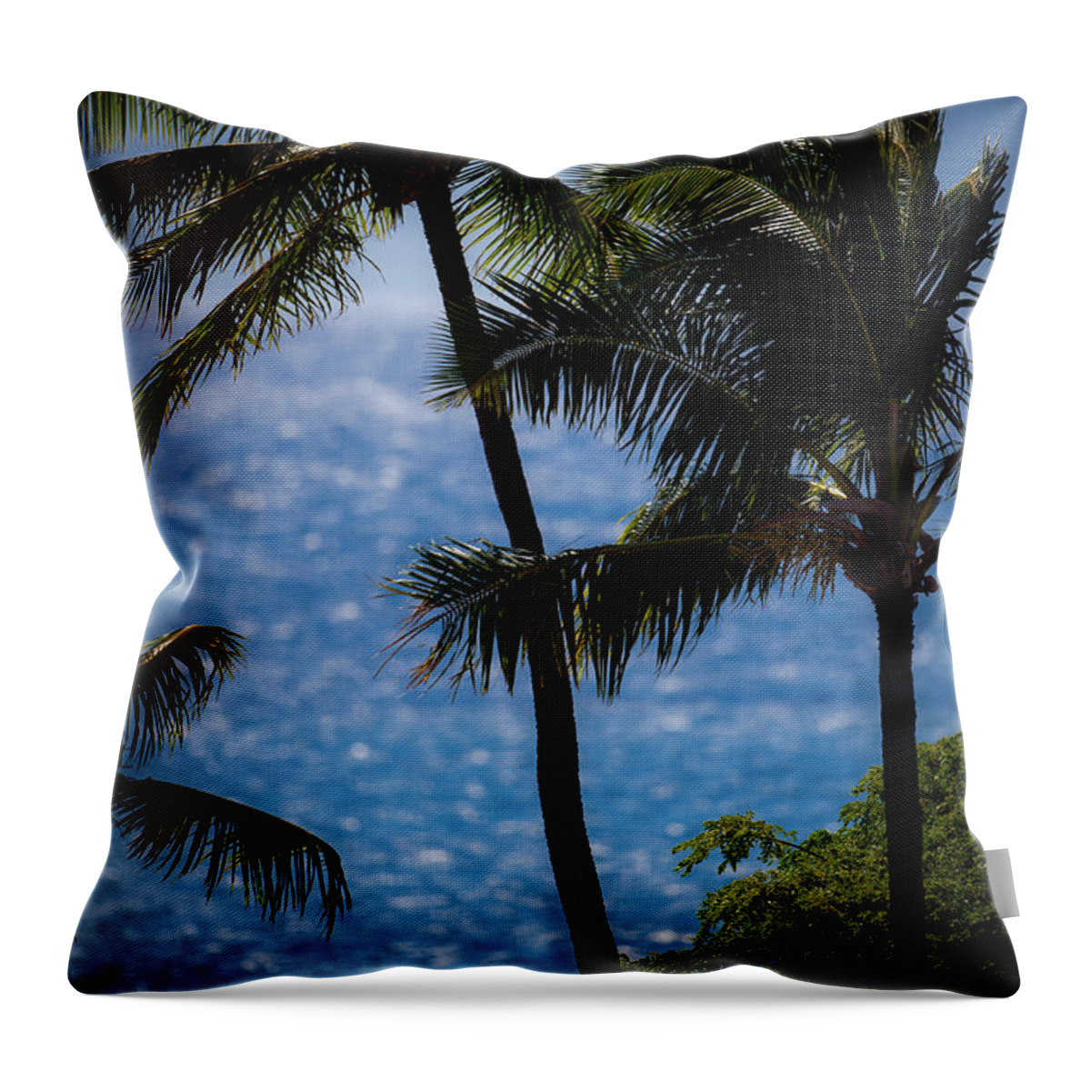 Nature Throw Pillow featuring the photograph Maui Palms by Jeff Phillippi