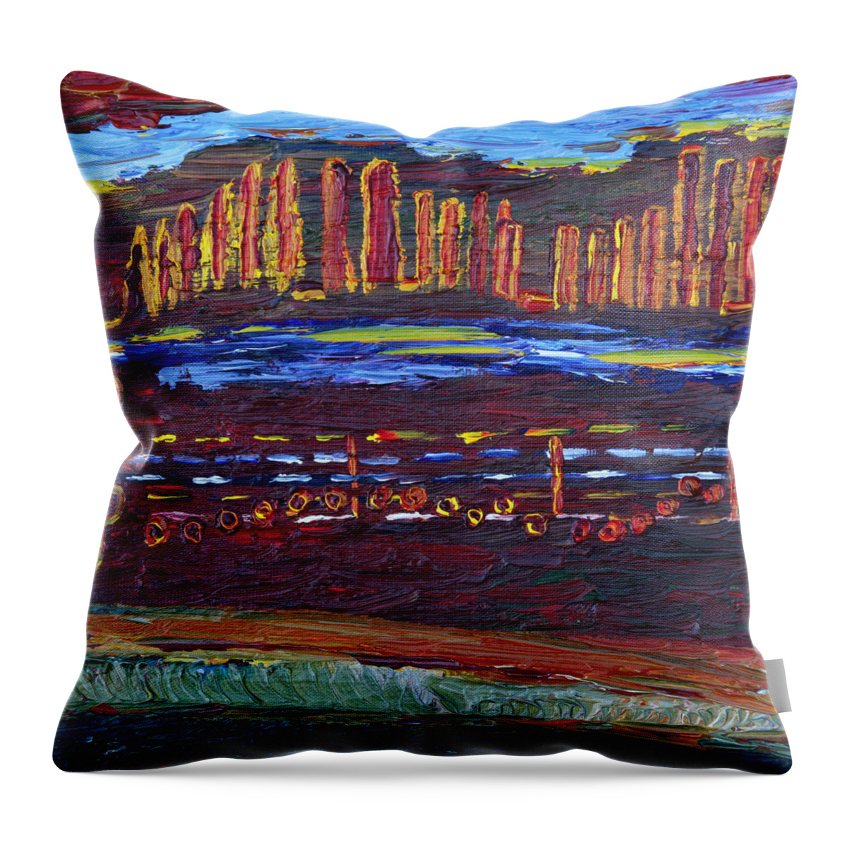 5776 Throw Pillow featuring the painting May You Have a Good Year by Vadim Levin