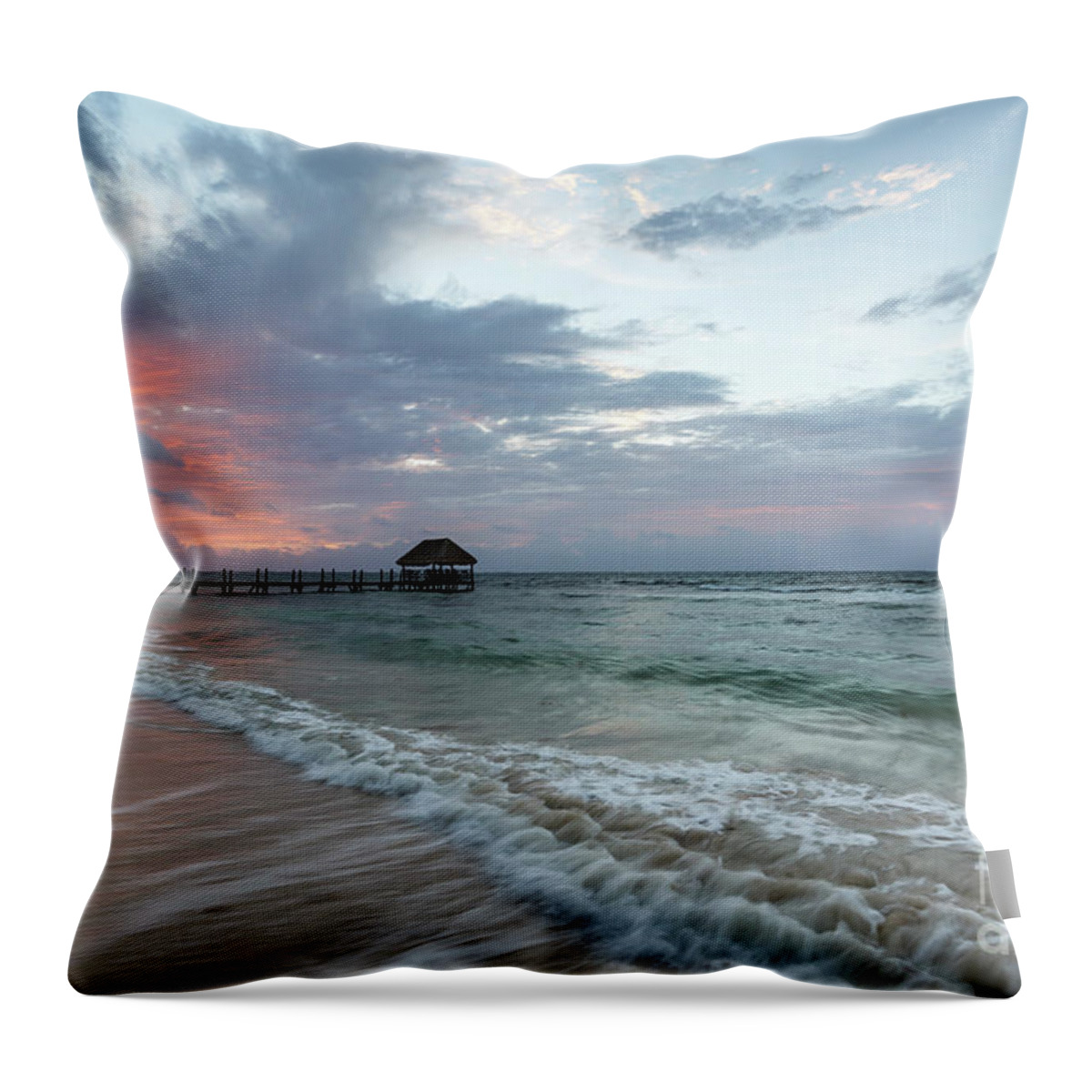 Mexico Throw Pillow featuring the photograph Mayan Sunrise by Dennis Hedberg