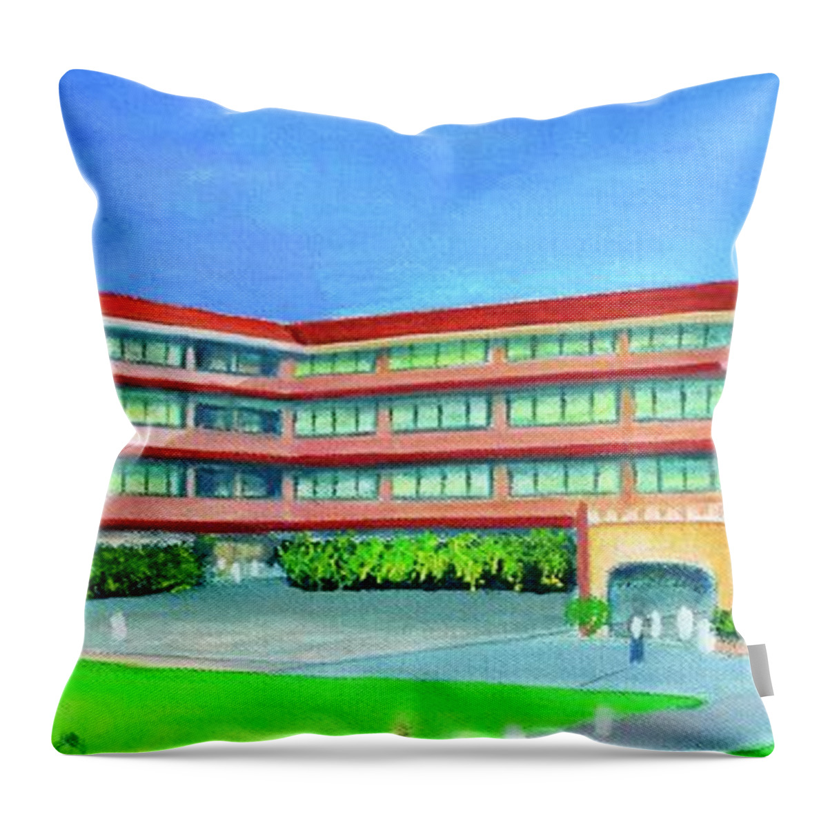 Mchs Throw Pillow featuring the painting MCHS Infanta by Cyril Maza