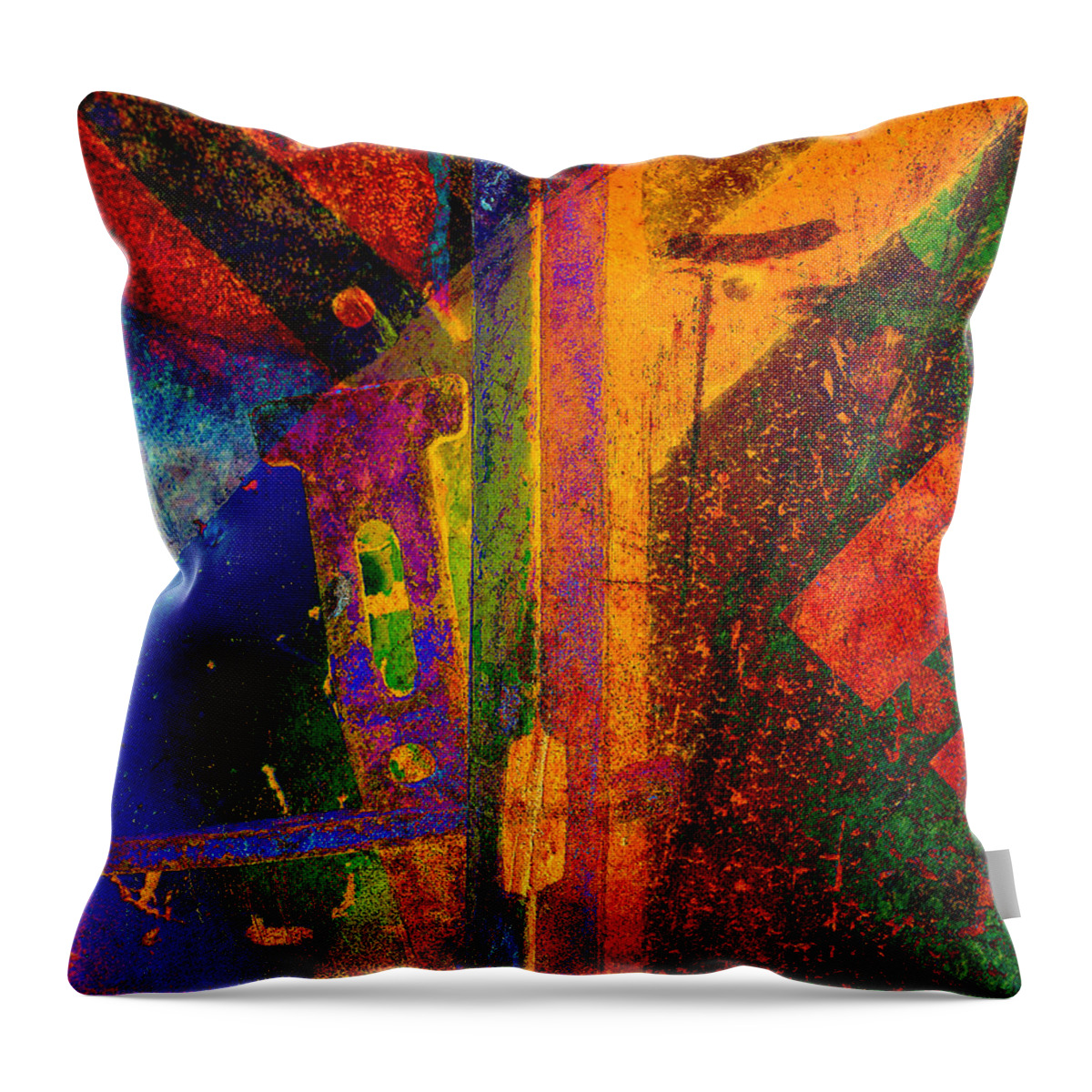 Abstract Throw Pillow featuring the photograph Mechanical Drawing by Matt Cegelis