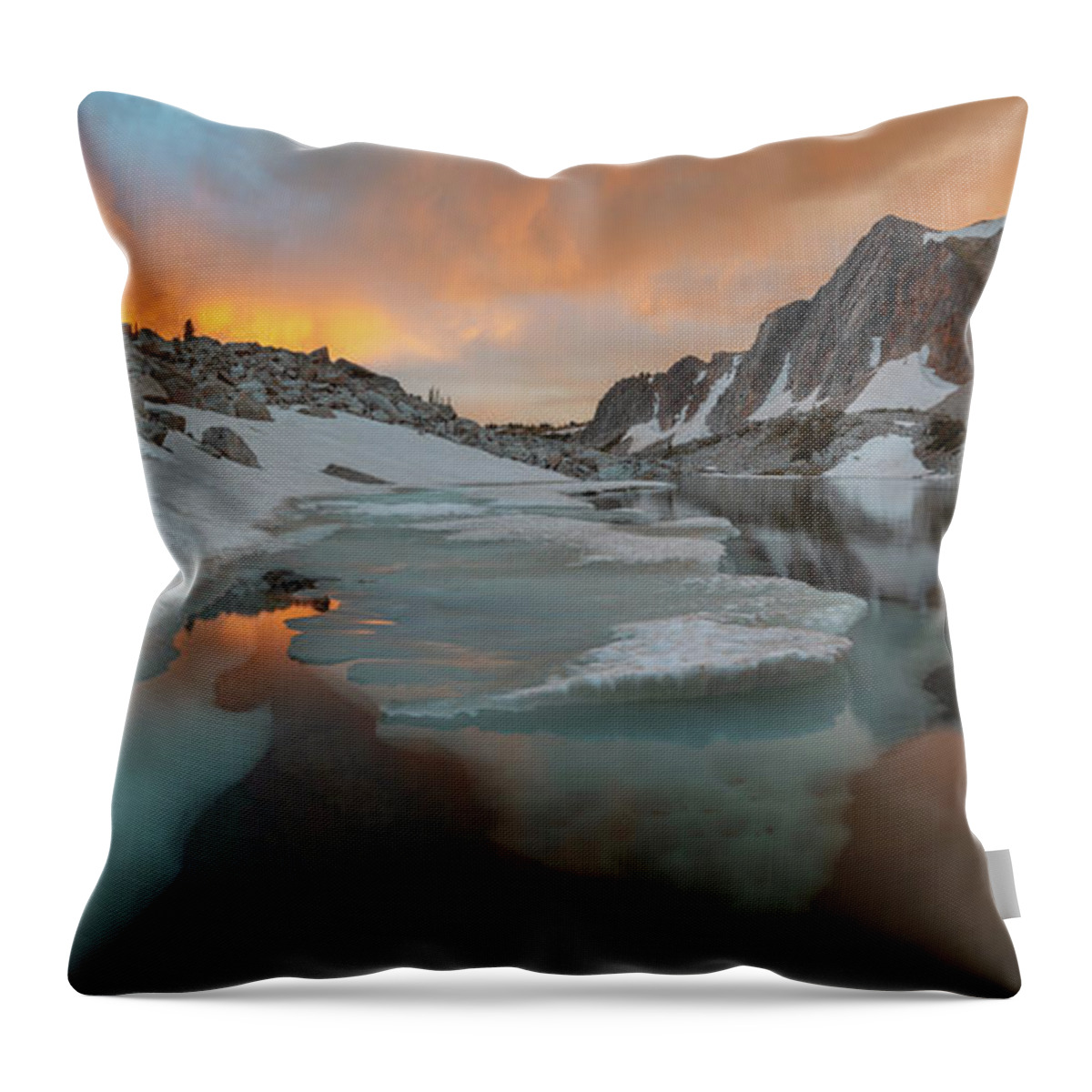 Wyoming Throw Pillow featuring the photograph Medicine Bow Peak by Dustin LeFevre
