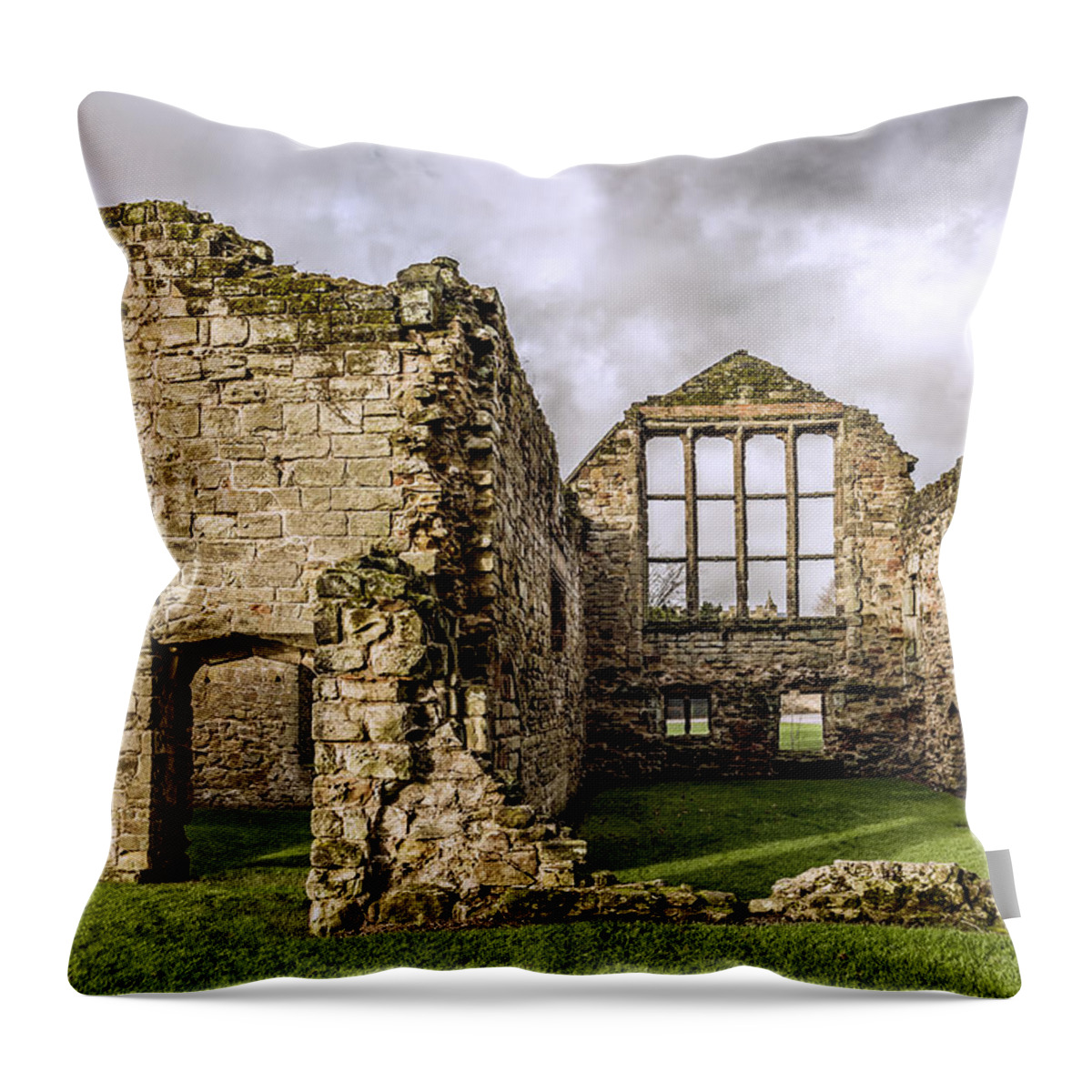 Castle Throw Pillow featuring the photograph Medieval Ruins by Nick Bywater