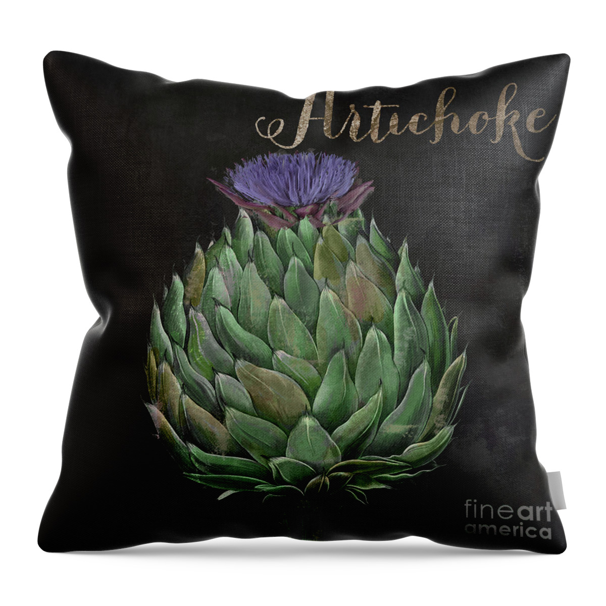 Artichokes Throw Pillow featuring the painting Medley Artichoke by Mindy Sommers
