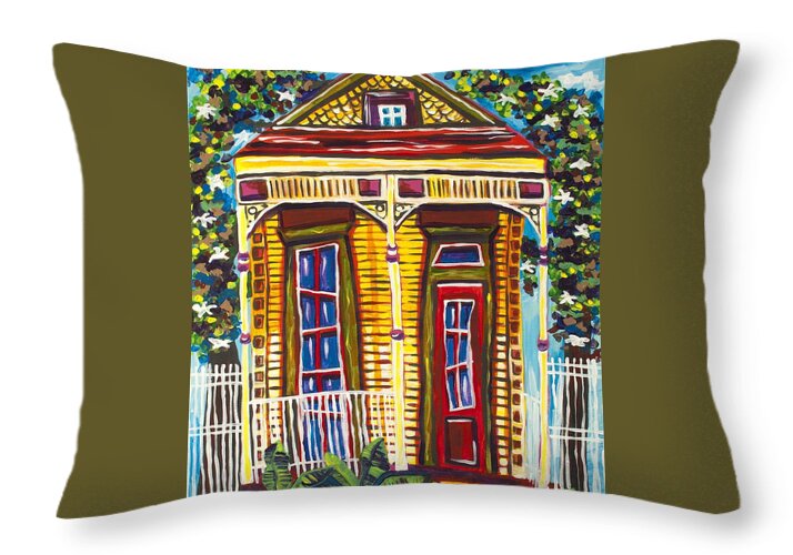 Mardiclaw Throw Pillow featuring the painting Mellow Yellow by Mardi Claw
