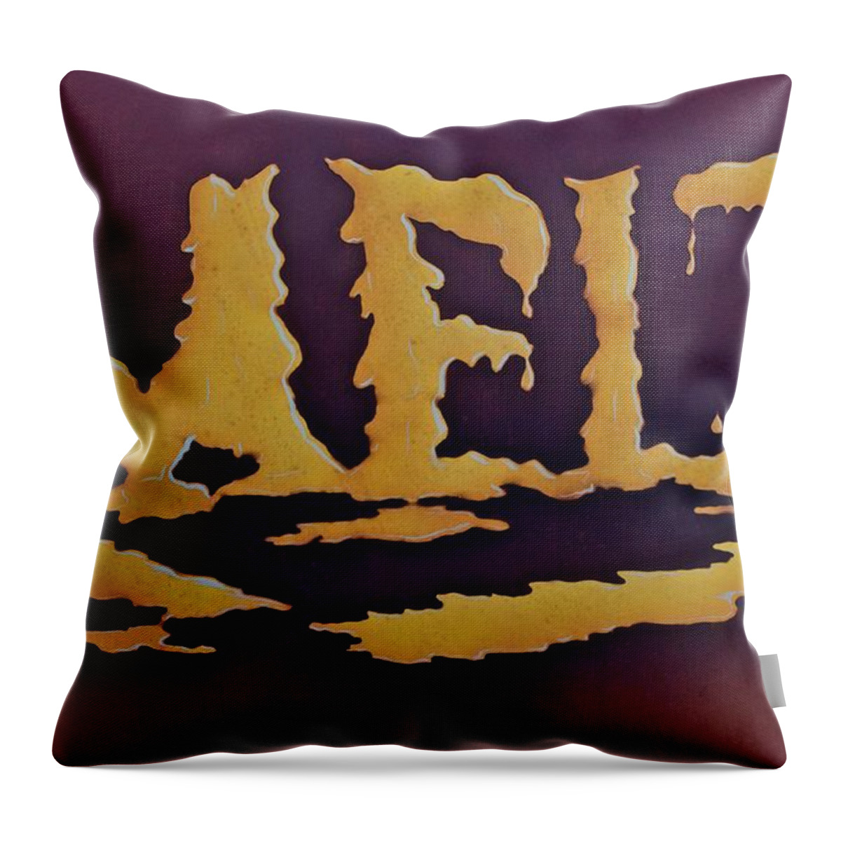Melt Throw Pillow featuring the painting Melt by AnnaJo Vahle