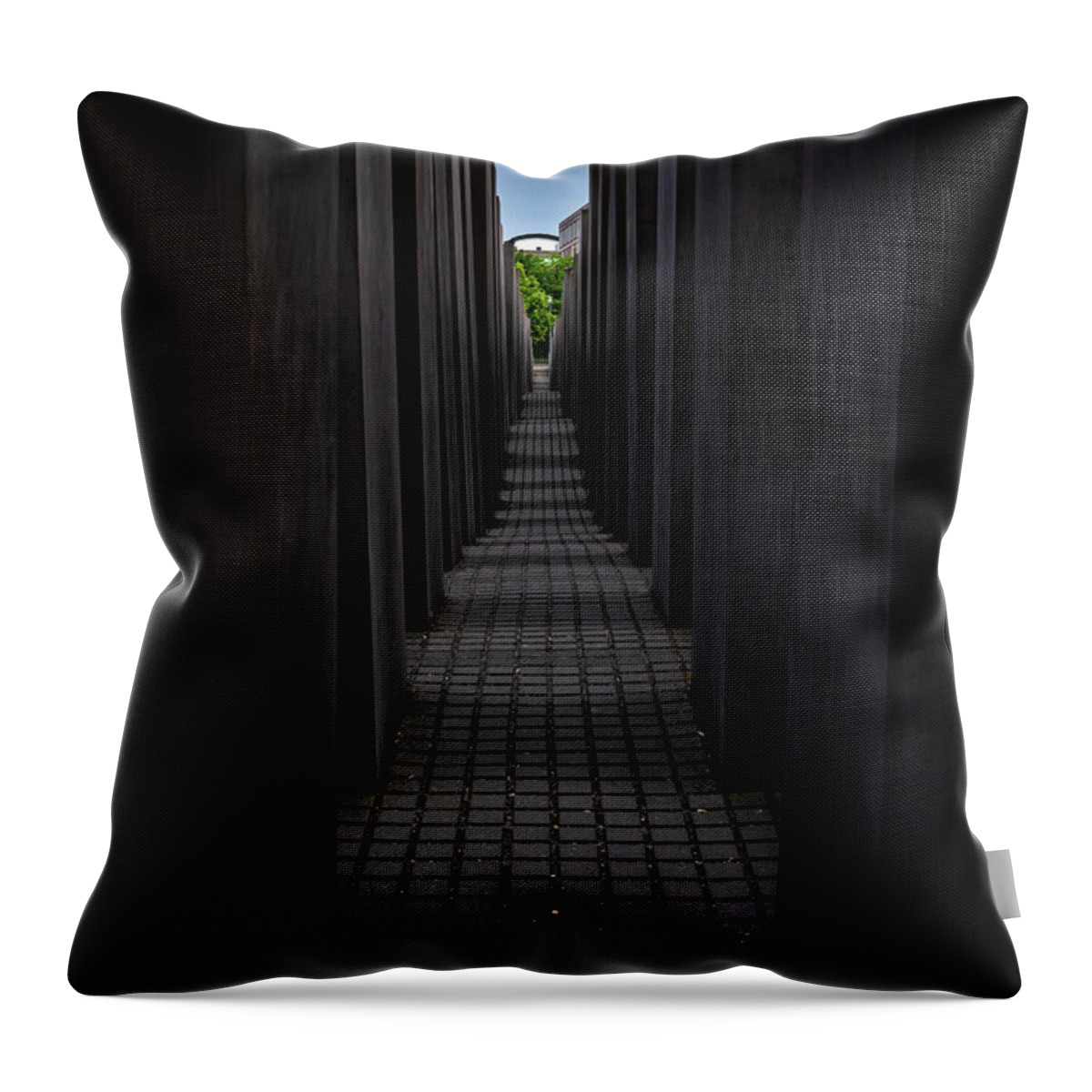 Berlin Throw Pillow featuring the photograph Memorial for the Murdered Jews of Europe by Framing Places