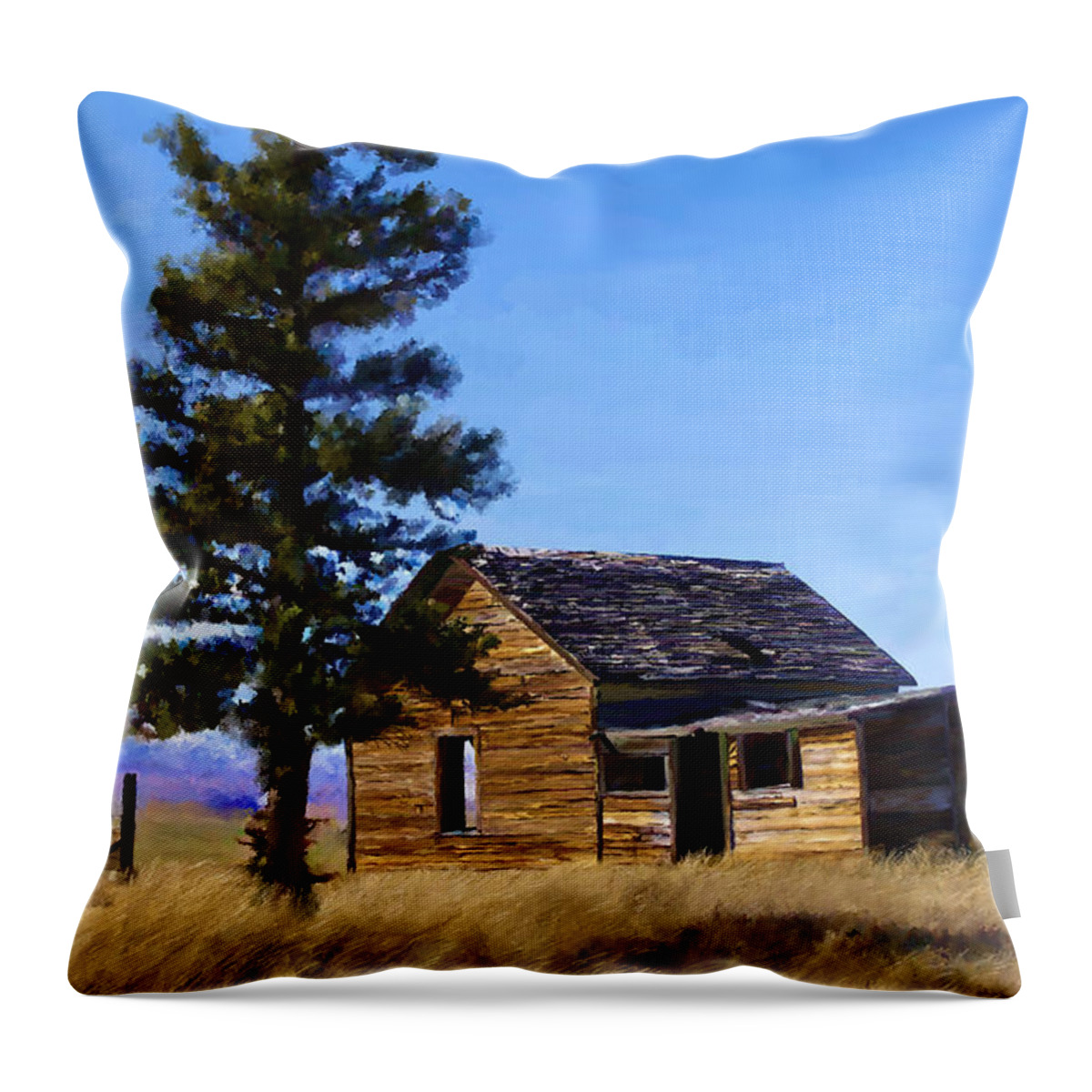 Relic Throw Pillow featuring the painting Memories of Montana by Susan Kinney