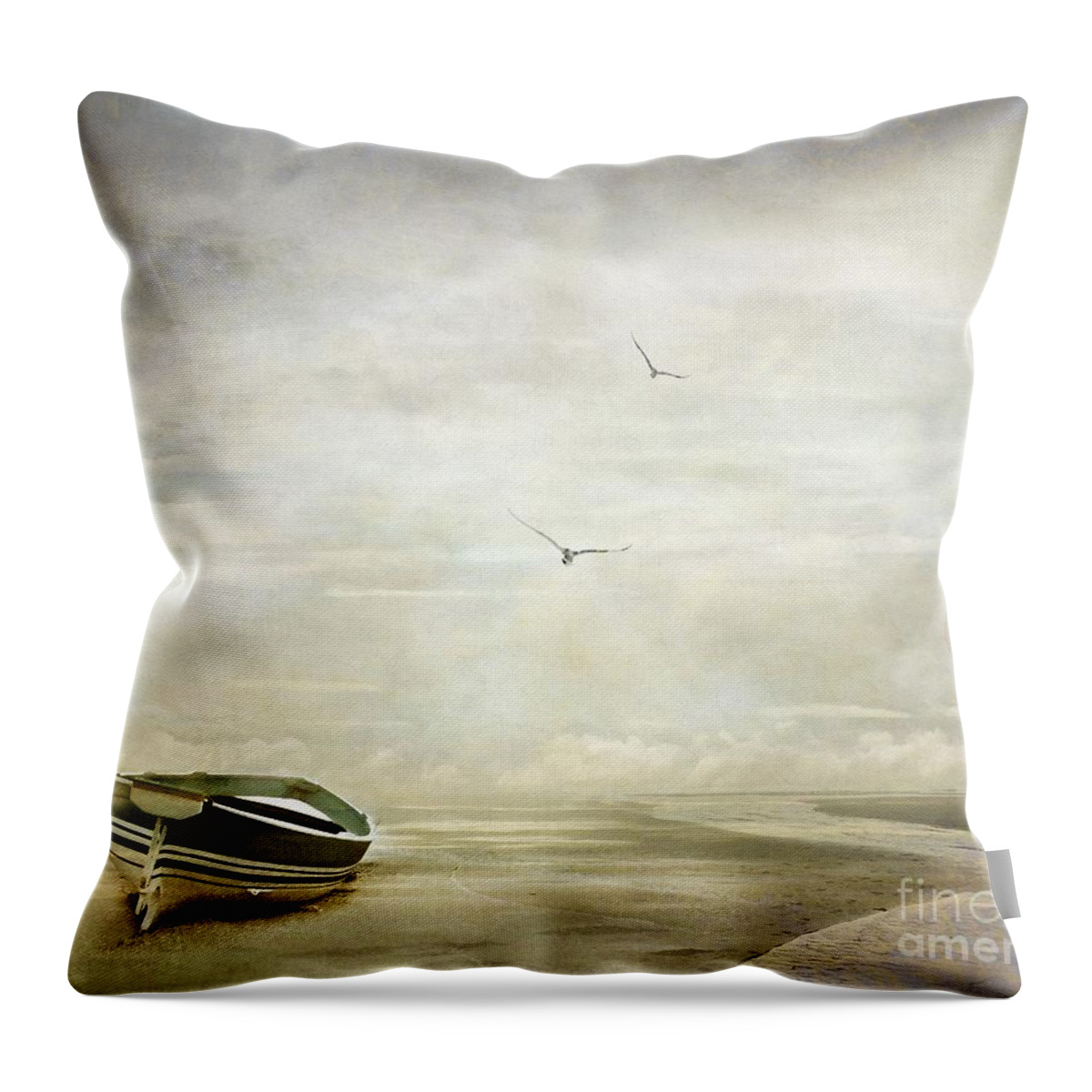 Beach Throw Pillow featuring the photograph Memories by Jacky Gerritsen