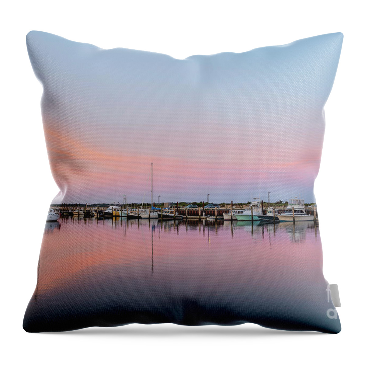 Clarence Holmes Throw Pillow featuring the photograph Menemsha Fishing Boats V by Clarence Holmes